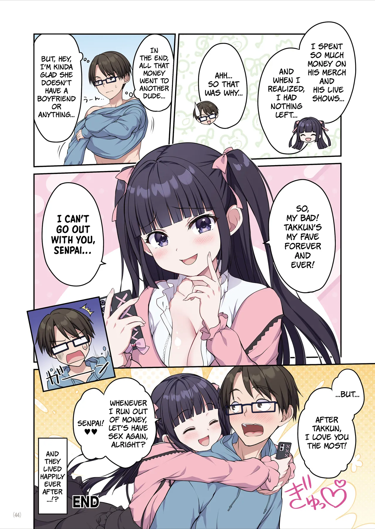 Azatokute Kawaii Jirai-kei Joshi ni Seishi mo Okane mo Chuuchuu Saremashita | This Cunningly Cute Jirai-kei Girl Is Gonna Suck Me Dry! – Chapter 1 – page 45