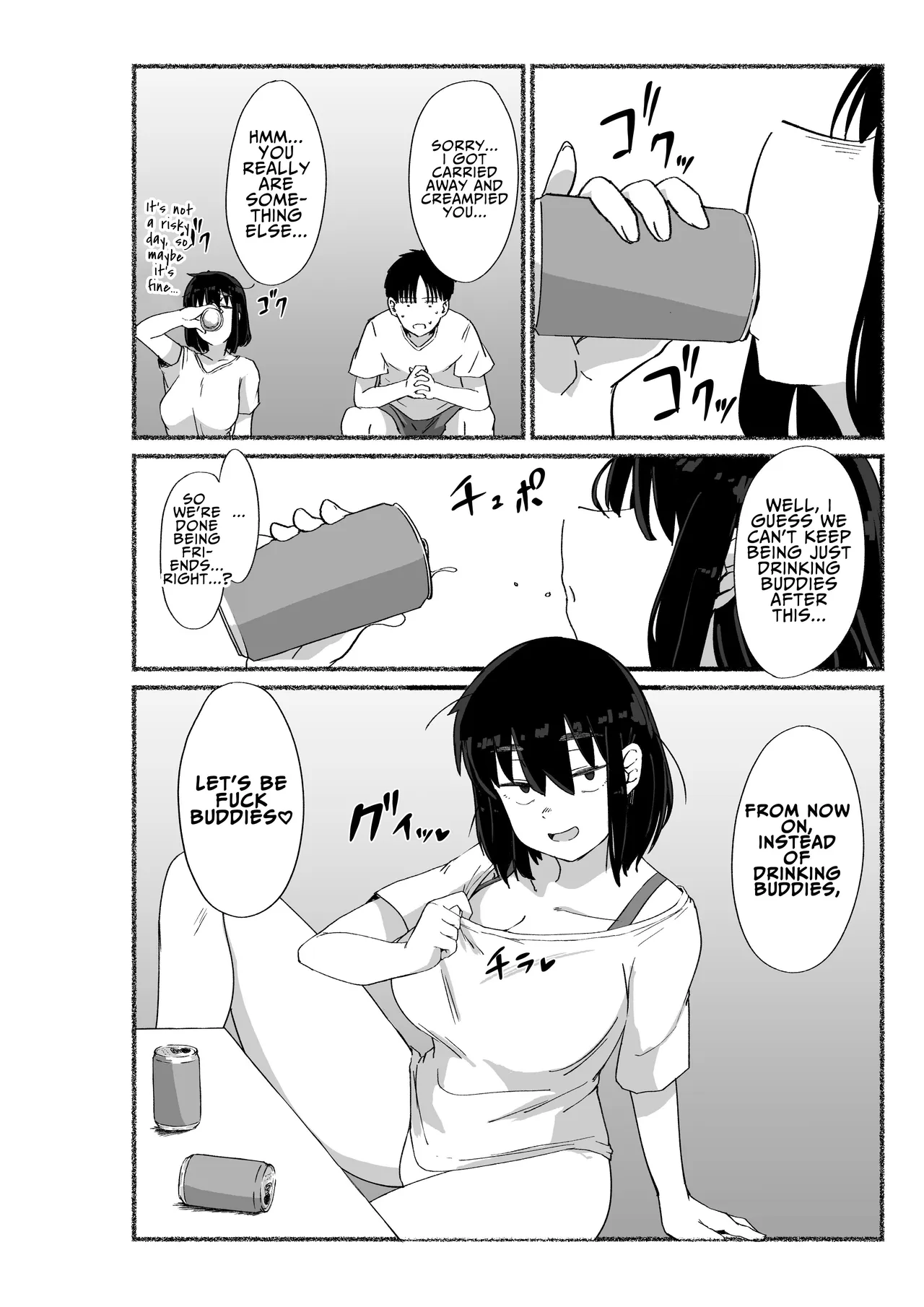 Zubora na Onna Tomodachi no Naka ni Dashite Mita | I Tried Cumming Inside My Slovenly Female Friend – Chapter 1 – page 49