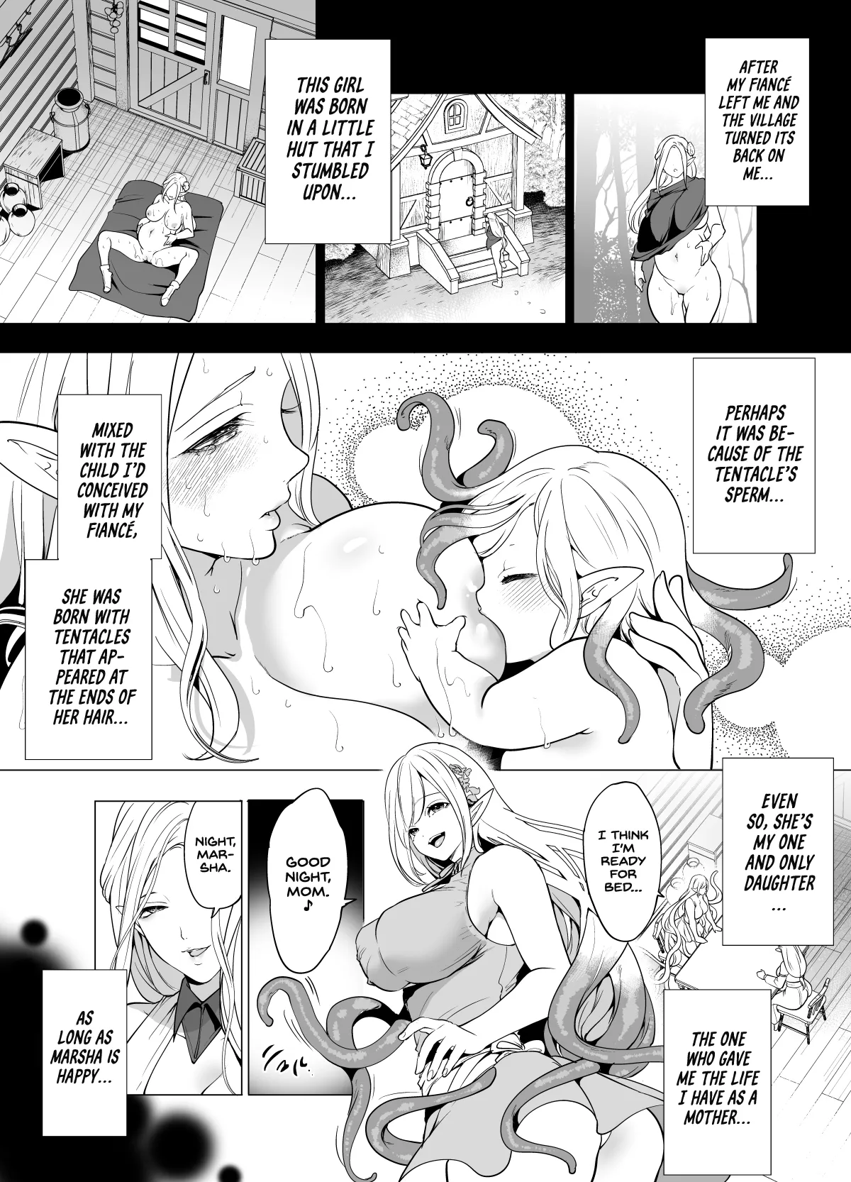 Shokushu to Kankaku Kyouyuu shite Hara nda Elf Oyako no Junan — preview page 6