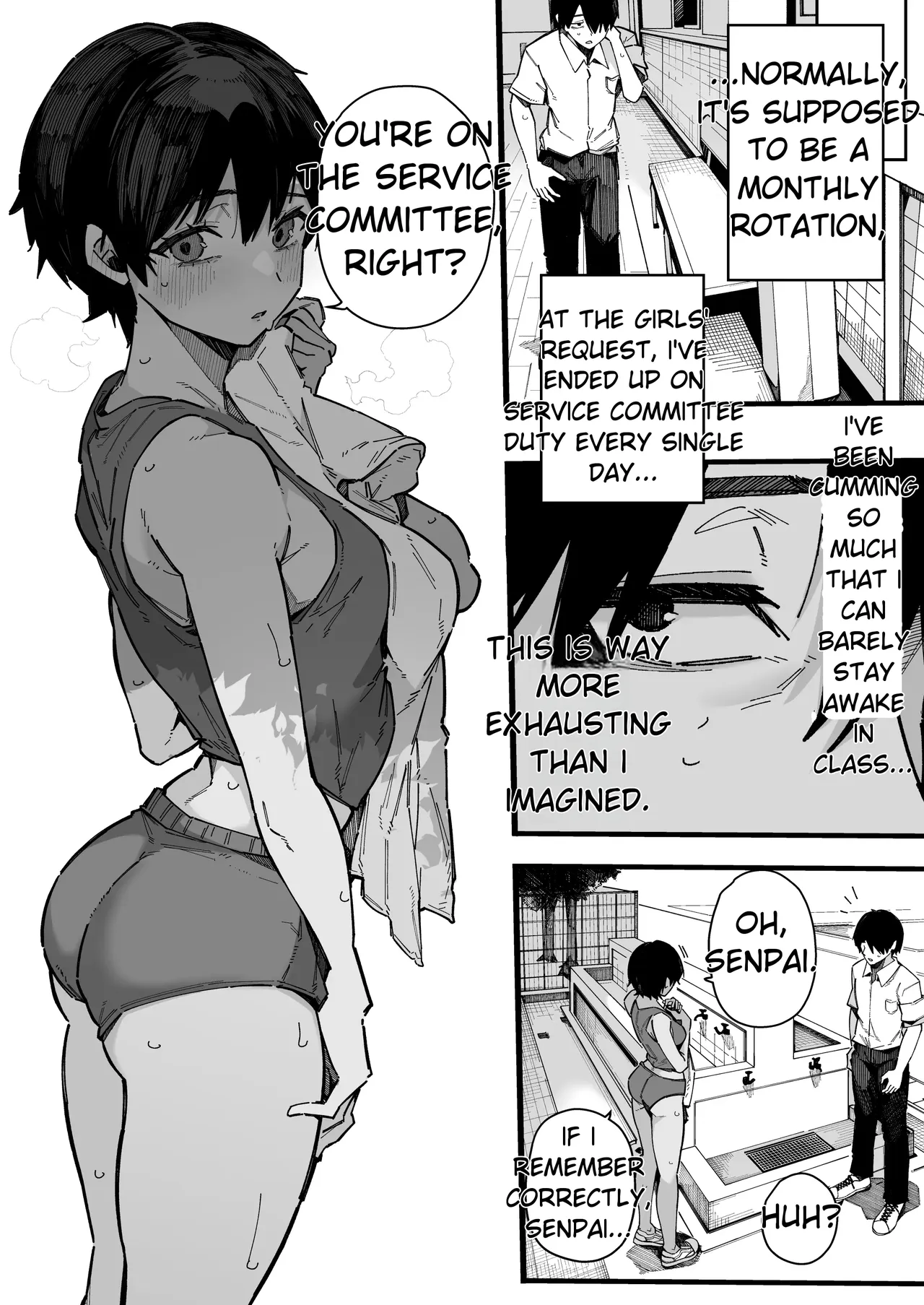 A story about how I ended up being in charge of satisfying the sexual desires of the female students at my new school. – Chapter 1 – page 39