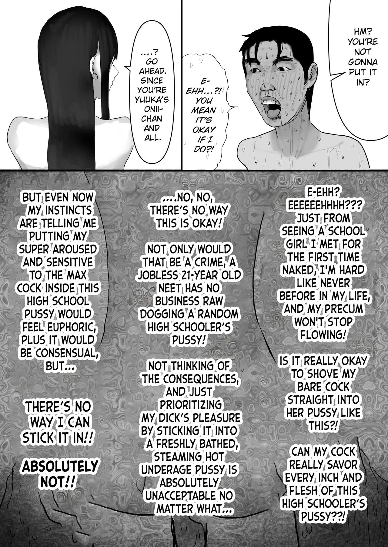 Chigyuu InCha ga Imouto ni Tsurerare Shuugaku Ryokou JK Shikainai Daiyokujou de Geneki JK to Gomunashi 18P Harem Dairankou!! | A Loser Introvert Gets Dragged by His Little Sister to a School Trip Bathhouse With Nothing but High School Girls and Ends up in a Bareback 18-Girl Harem Orgy!! – Chapter 1 – page 39