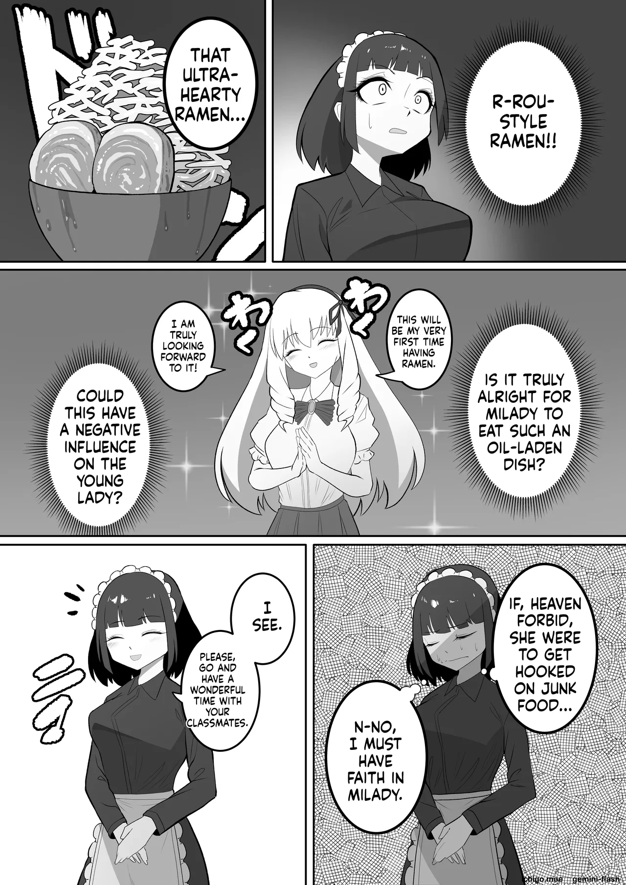 A young lady who gets really fat and her maid who goes crazy – Chapter 1 – page 2
