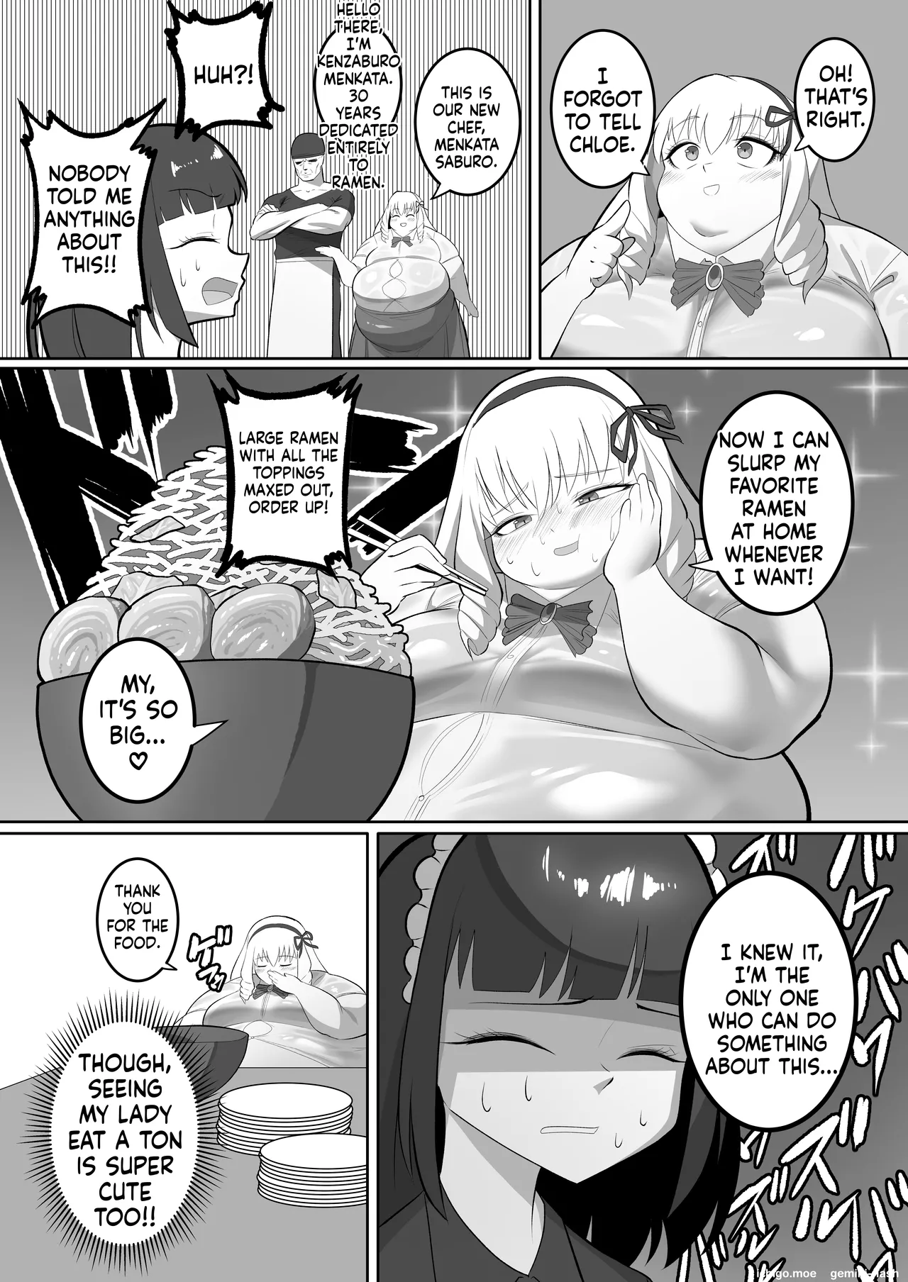 A young lady who gets really fat and her maid who goes crazy – Chapter 1 – page 4