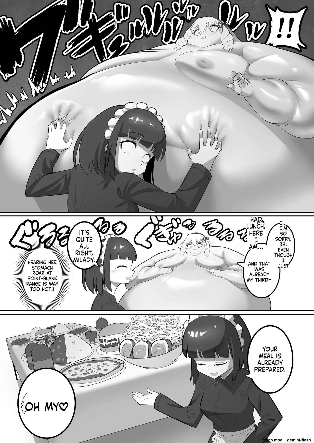 A young lady who gets really fat and her maid who goes crazy – Chapter 1 – page 8