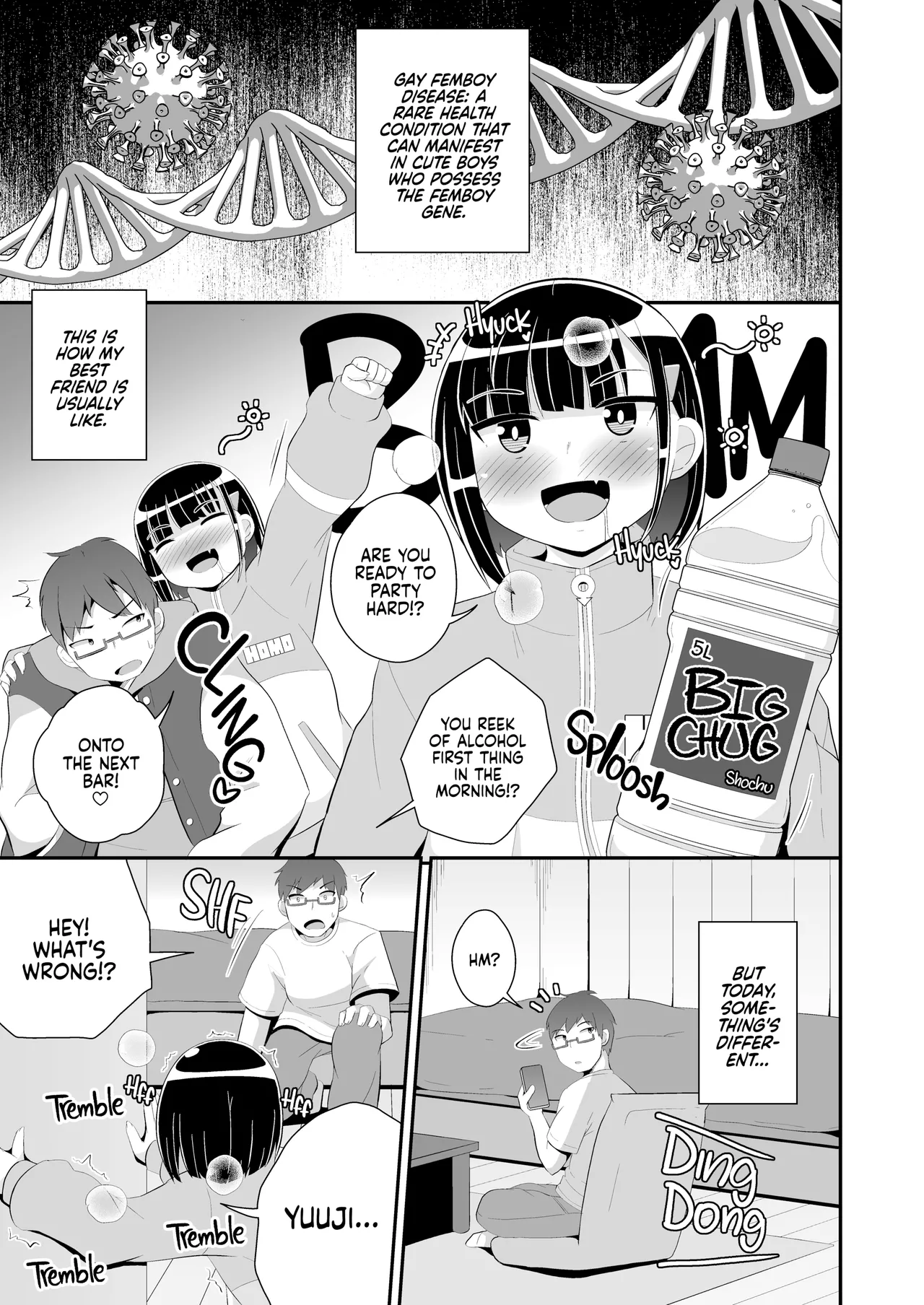Mesuhomo-byou ni Natta Shinyuu | My Best Friend Caught Gay Femboy Disease — preview page 2