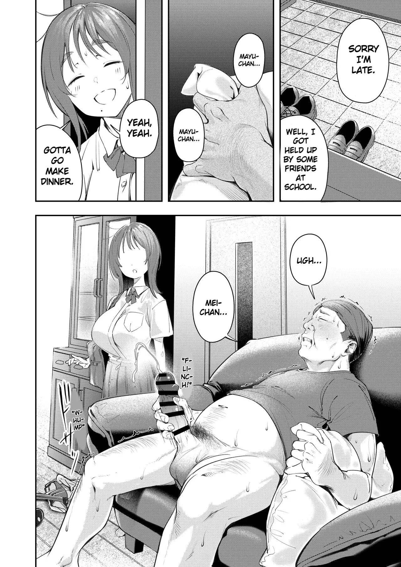 While My Childhood Friend Was Away in Tokyo I Slept With His Dad — preview page 14