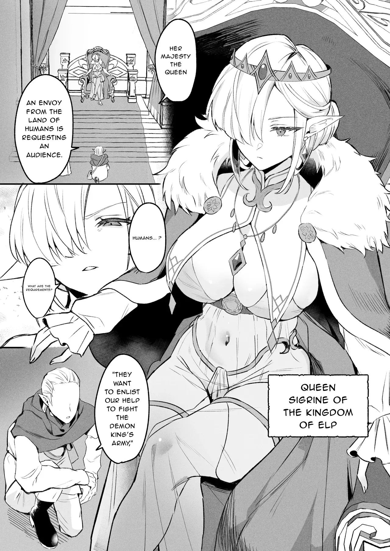 Elf no Joou to Mithril no Chinko – The elf Queen and the Mithril phallus — preview page 2