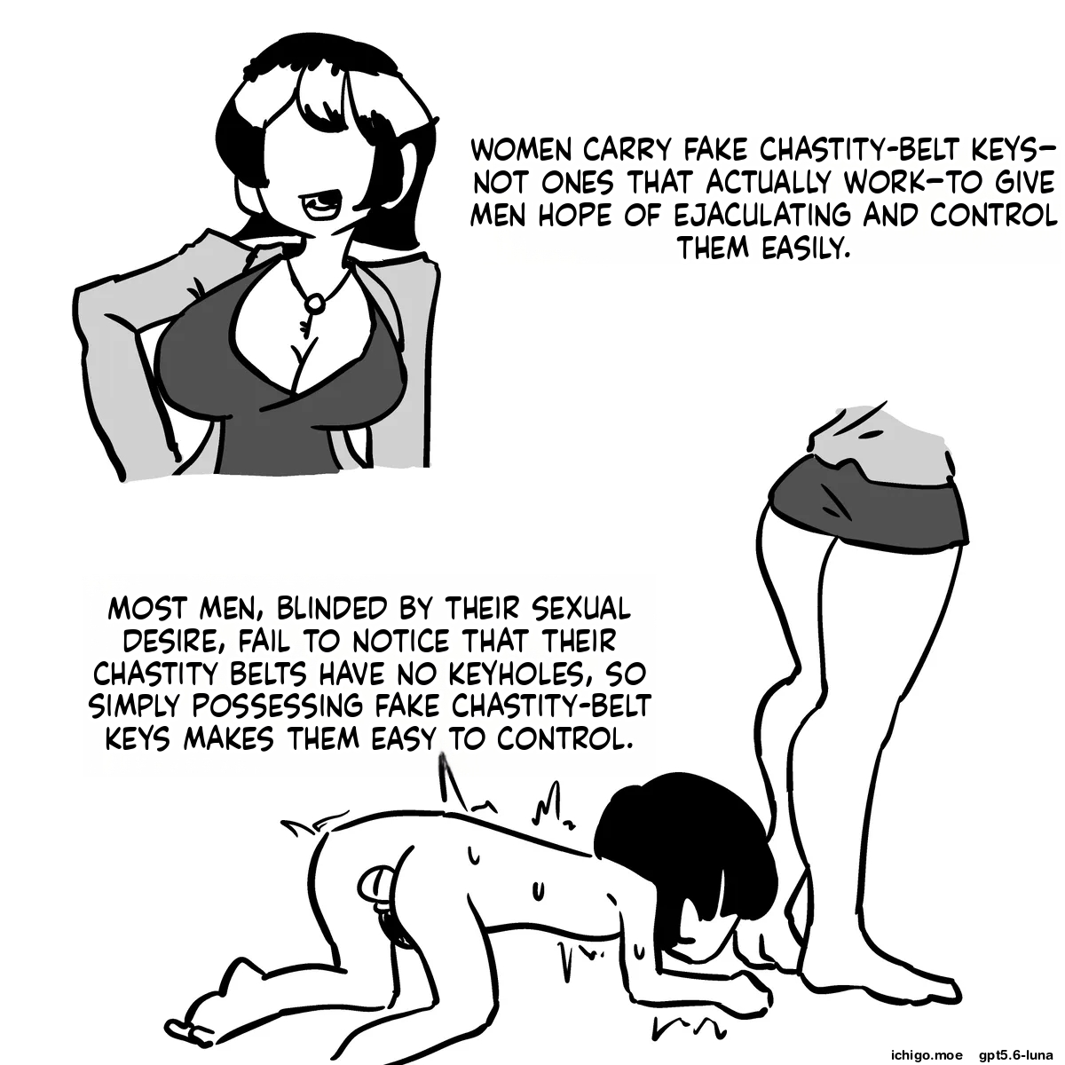 Chastity belt in a femdom world — preview page 6