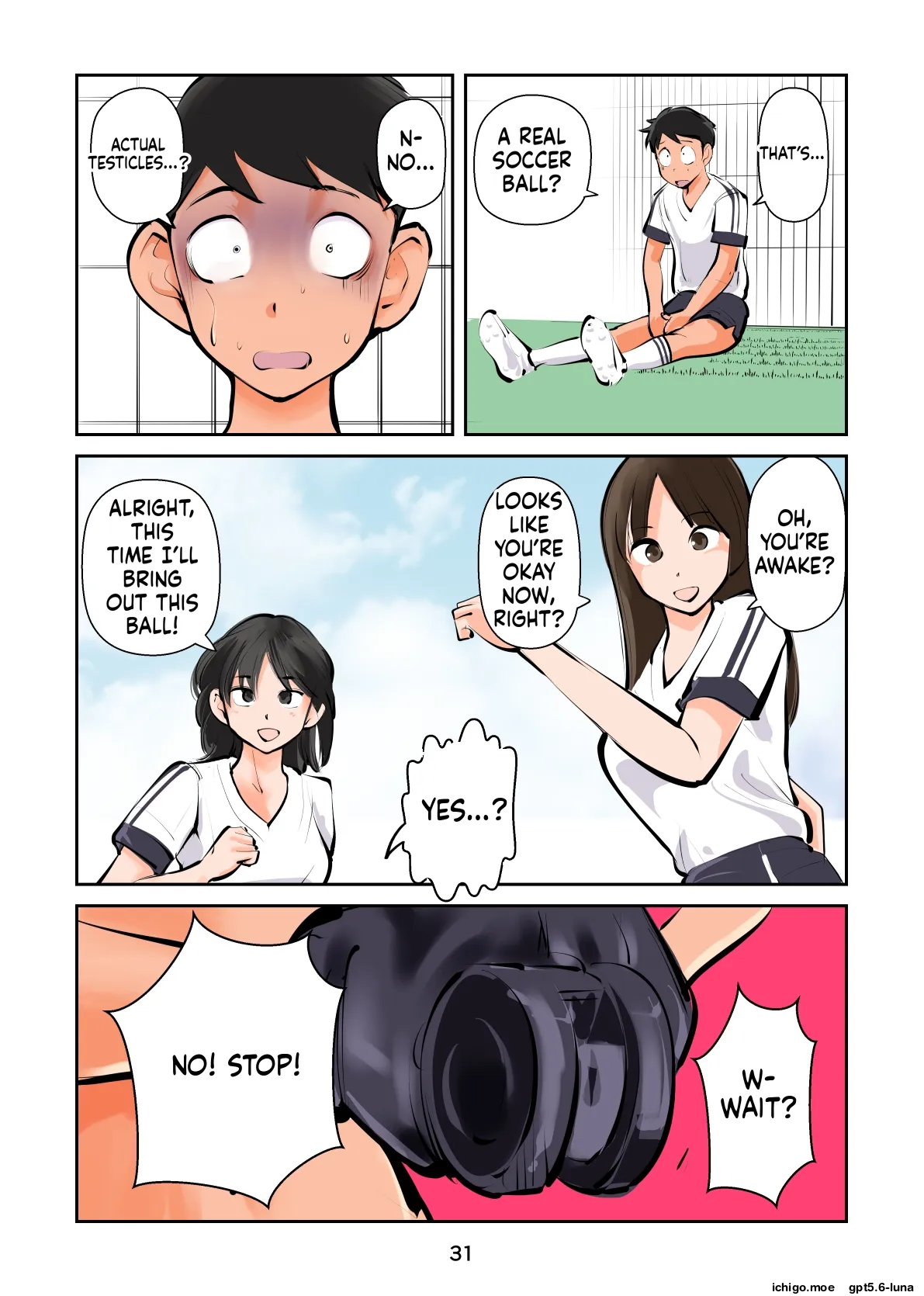 Groin kicking football 2 | Kinkeri Futsal 2 – Chapter 1 – page 32