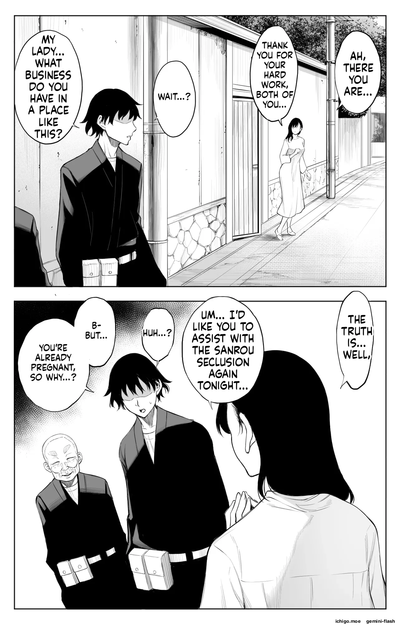 Sanrou -Joukyuu Kokumin no Tsuma ni Tanetsuke Suru Houhou- “NTR” | ~How to Impregnate the Wife of a High-Ranking Citizen~ – Chapter 1 – page 105