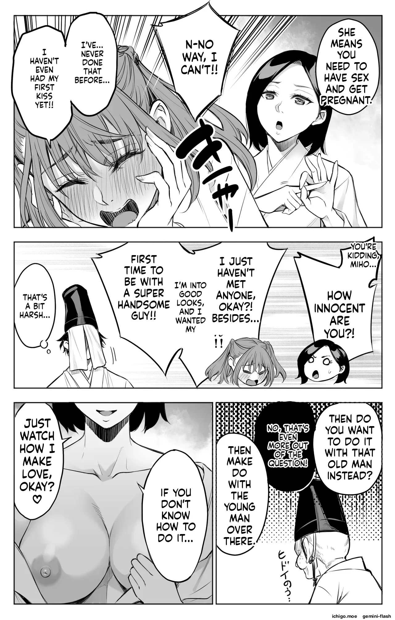 Sanrou -Joukyuu Kokumin no Tsuma ni Tanetsuke Suru Houhou- “NTR” | ~How to Impregnate the Wife of a High-Ranking Citizen~ – Chapter 1 – page 155