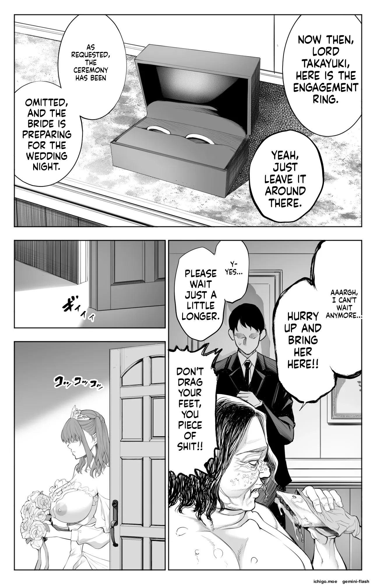 Sanrou -Joukyuu Kokumin no Tsuma ni Tanetsuke Suru Houhou- “NTR” | ~How to Impregnate the Wife of a High-Ranking Citizen~ – Chapter 1 – page 185