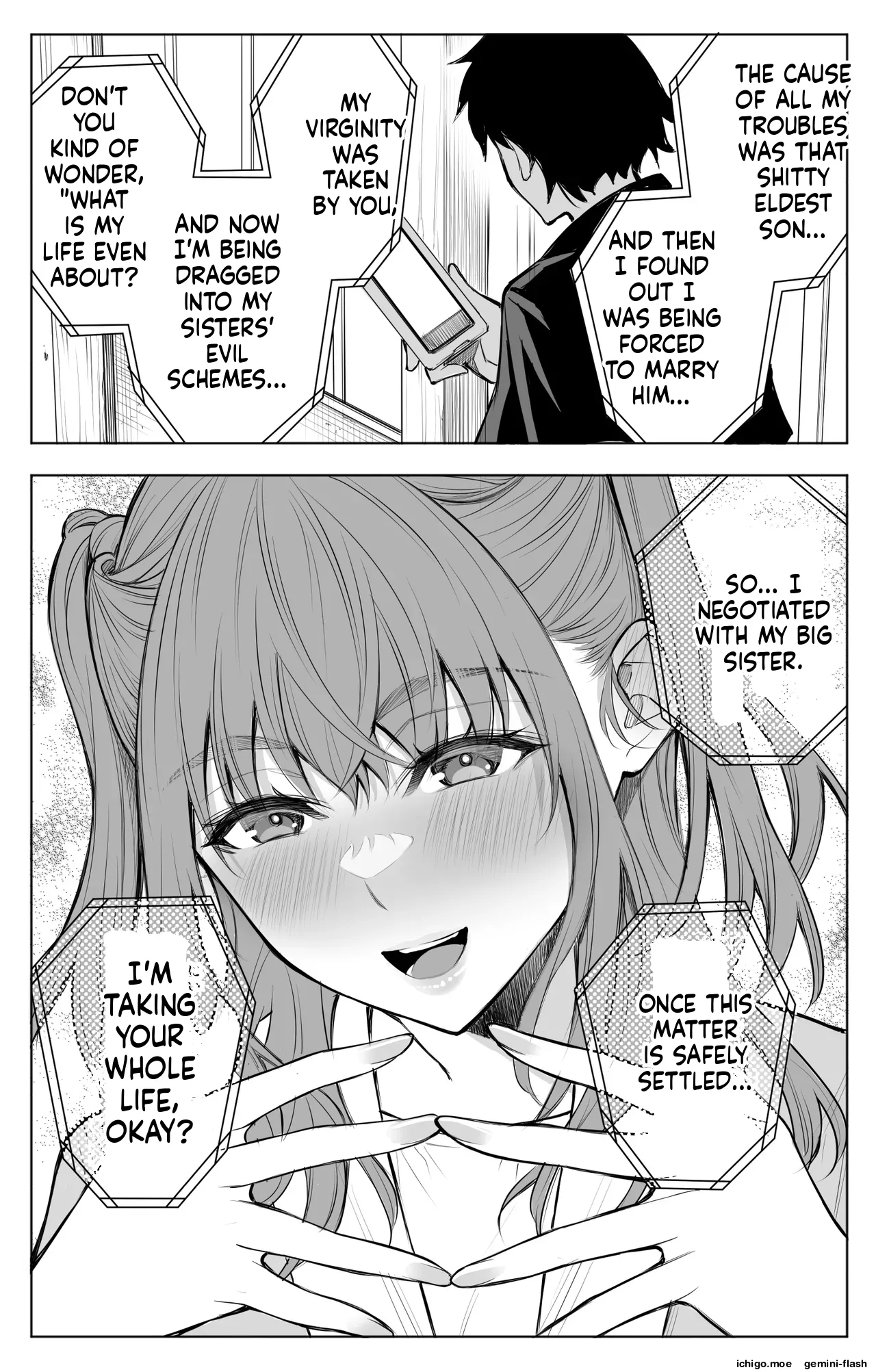 Sanrou -Joukyuu Kokumin no Tsuma ni Tanetsuke Suru Houhou- “NTR” | ~How to Impregnate the Wife of a High-Ranking Citizen~ – Chapter 1 – page 195