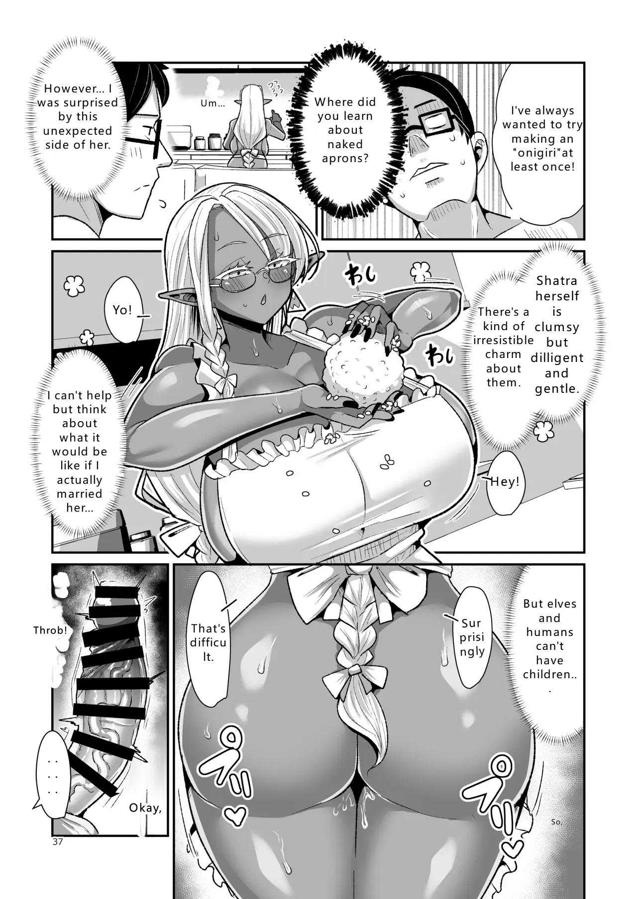 Dosukebe Dark Elf-san to Otameshi Fuufu Seikatsu | Perverted Dark Elf-san and a trial married life – Chapter 1 – page 38