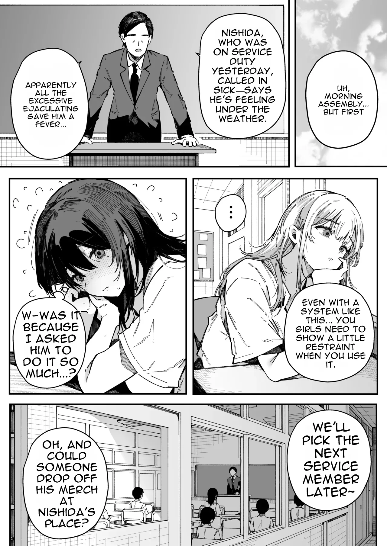 Tenkou Saki no Gakkou de Joshi Seito no Seiyoku o Kaishou suru Kakari ni Natta Hanashi. | The Story of How I Became in Charge of Relieving the Schoolgirls’ Lust at My New School – Chapter 1 – page 61