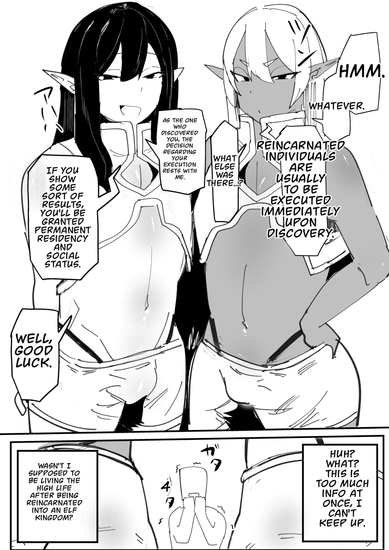 Tensei Shitara Dosukebe Osu Elf ga Erosugite Homo ni Naru Hanashi — preview page 3