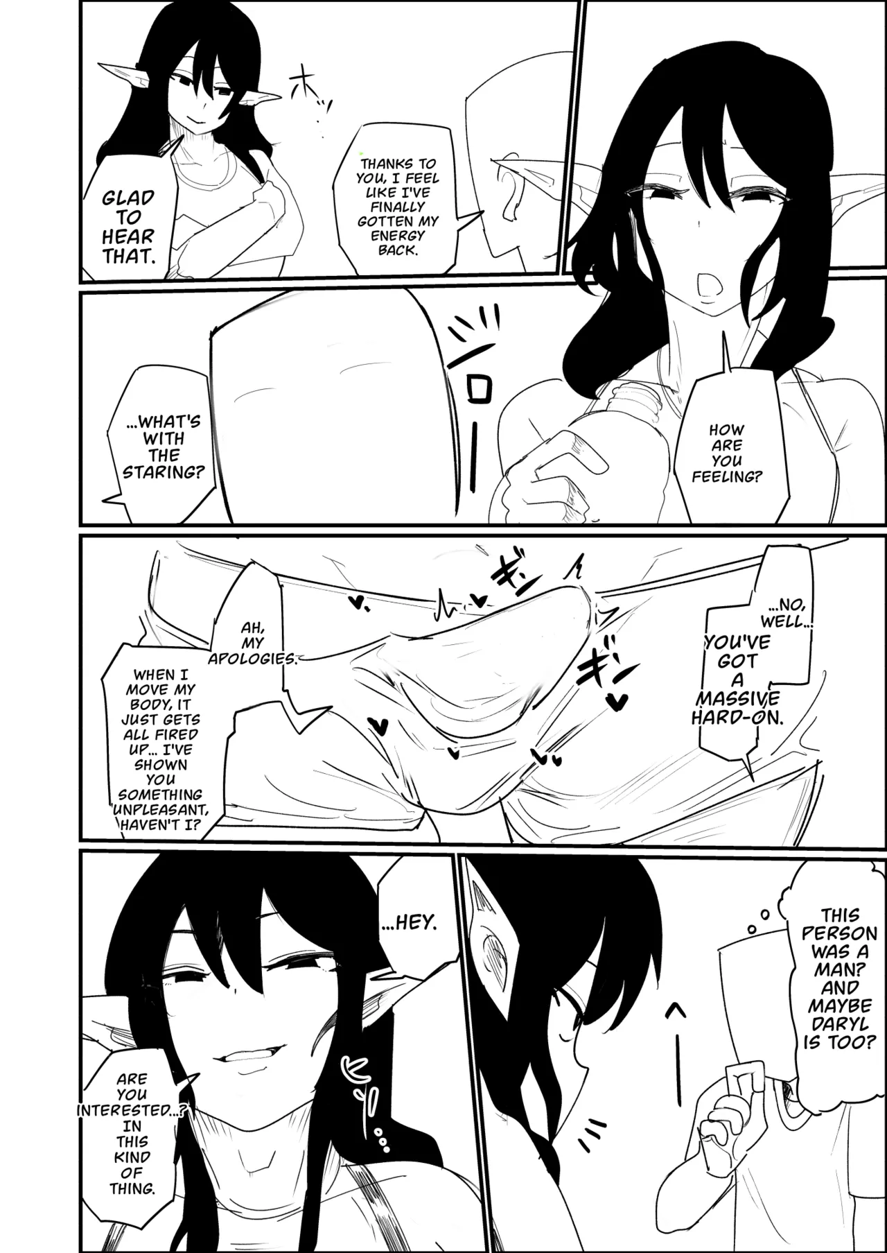 Tensei Shitara Dosukebe Osu Elf ga Erosugite Homo ni Naru Hanashi — preview page 7