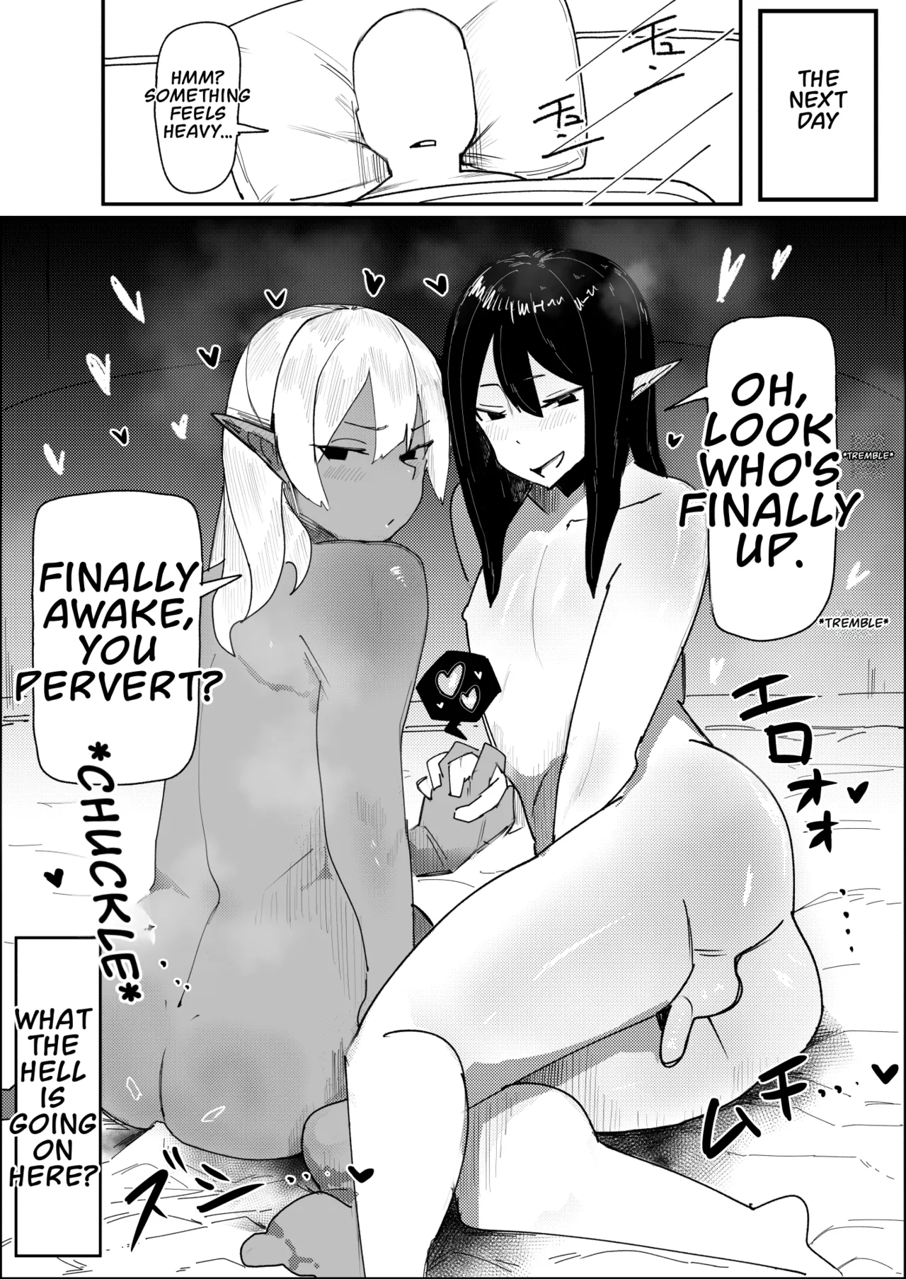 Tensei Shitara Dosukebe Osu Elf ga Erosugite Homo ni Naru Hanashi – Chapter 1 – page 35
