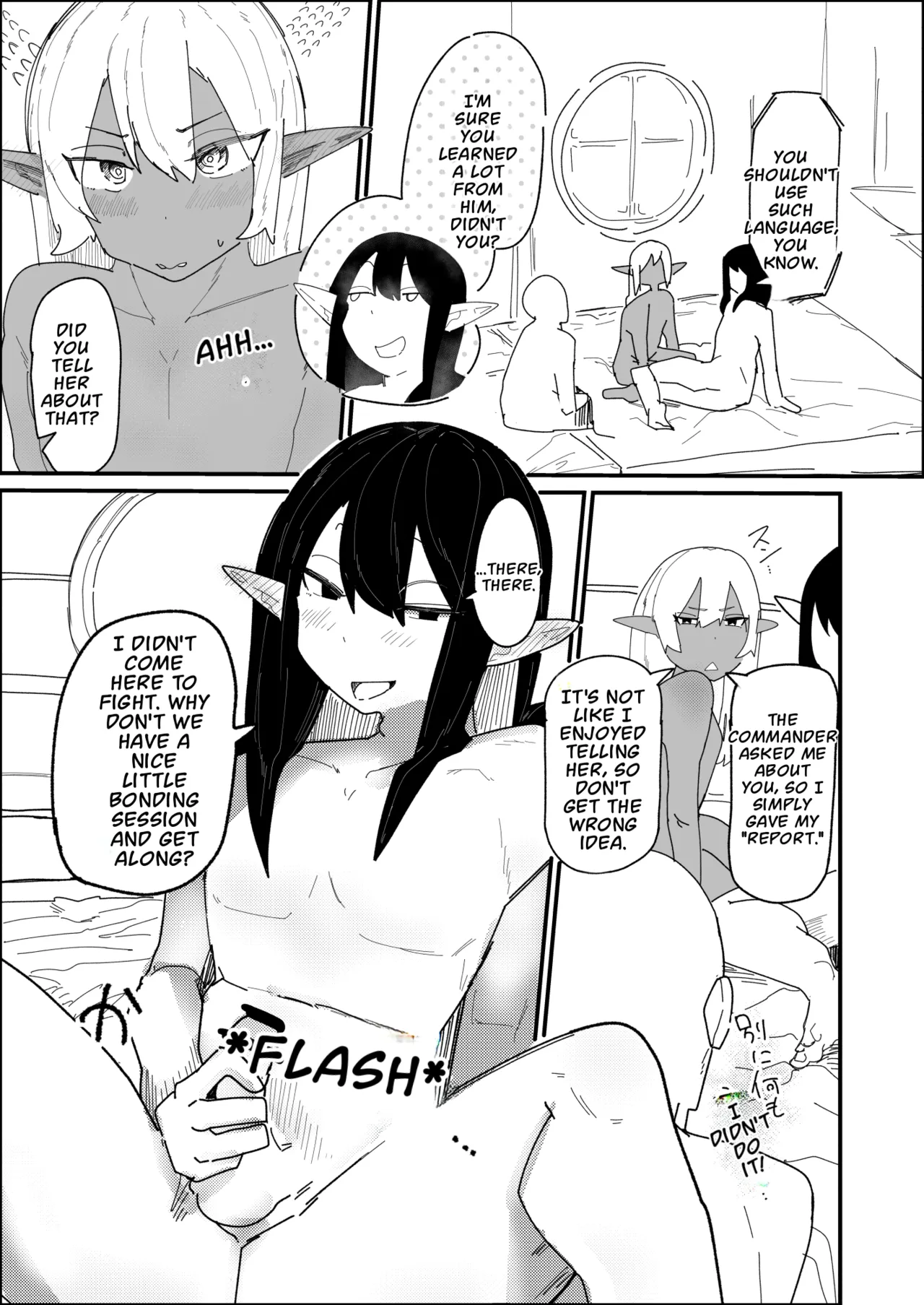 Tensei Shitara Dosukebe Osu Elf ga Erosugite Homo ni Naru Hanashi – Chapter 1 – page 36