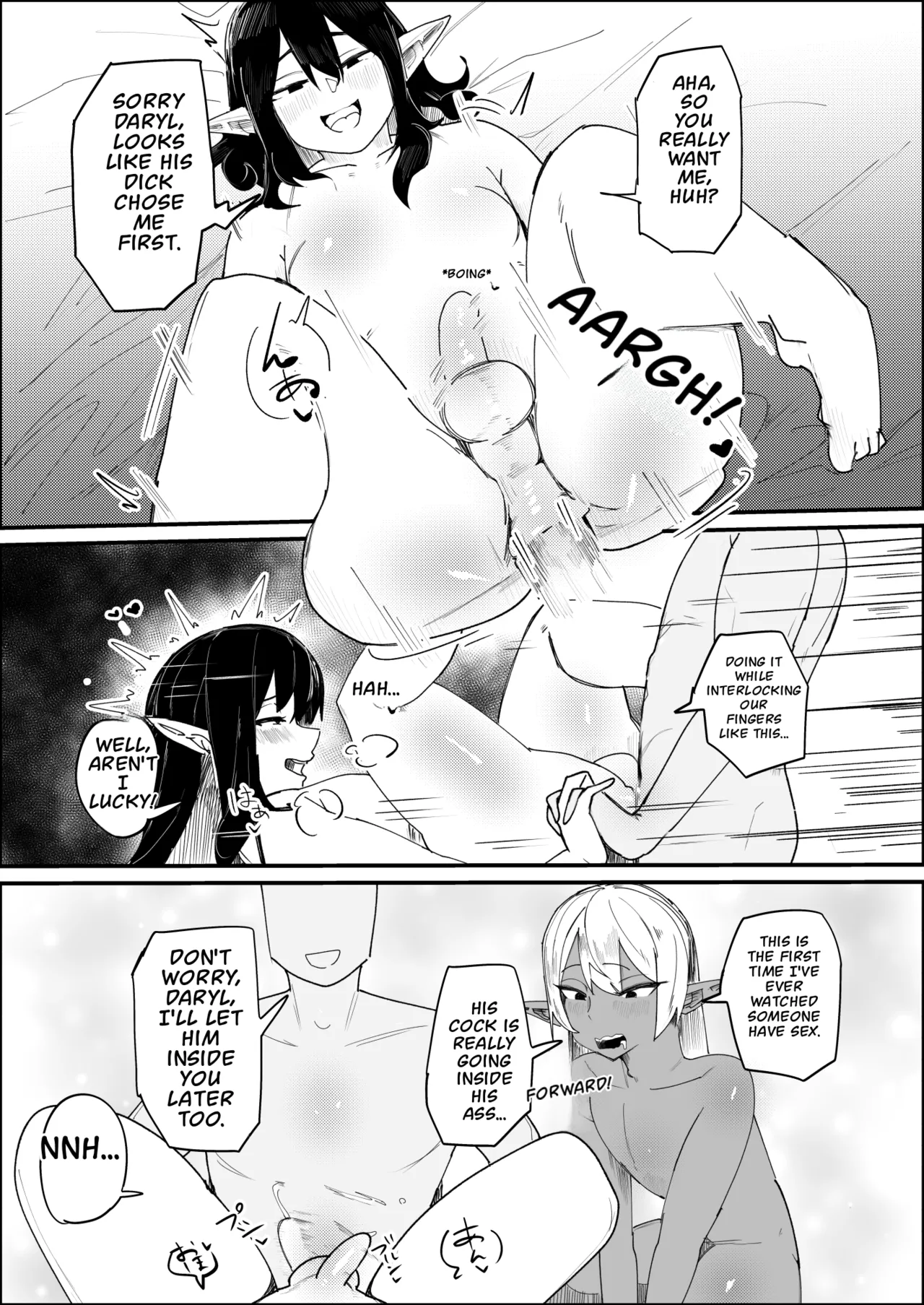 Tensei Shitara Dosukebe Osu Elf ga Erosugite Homo ni Naru Hanashi – Chapter 1 – page 39