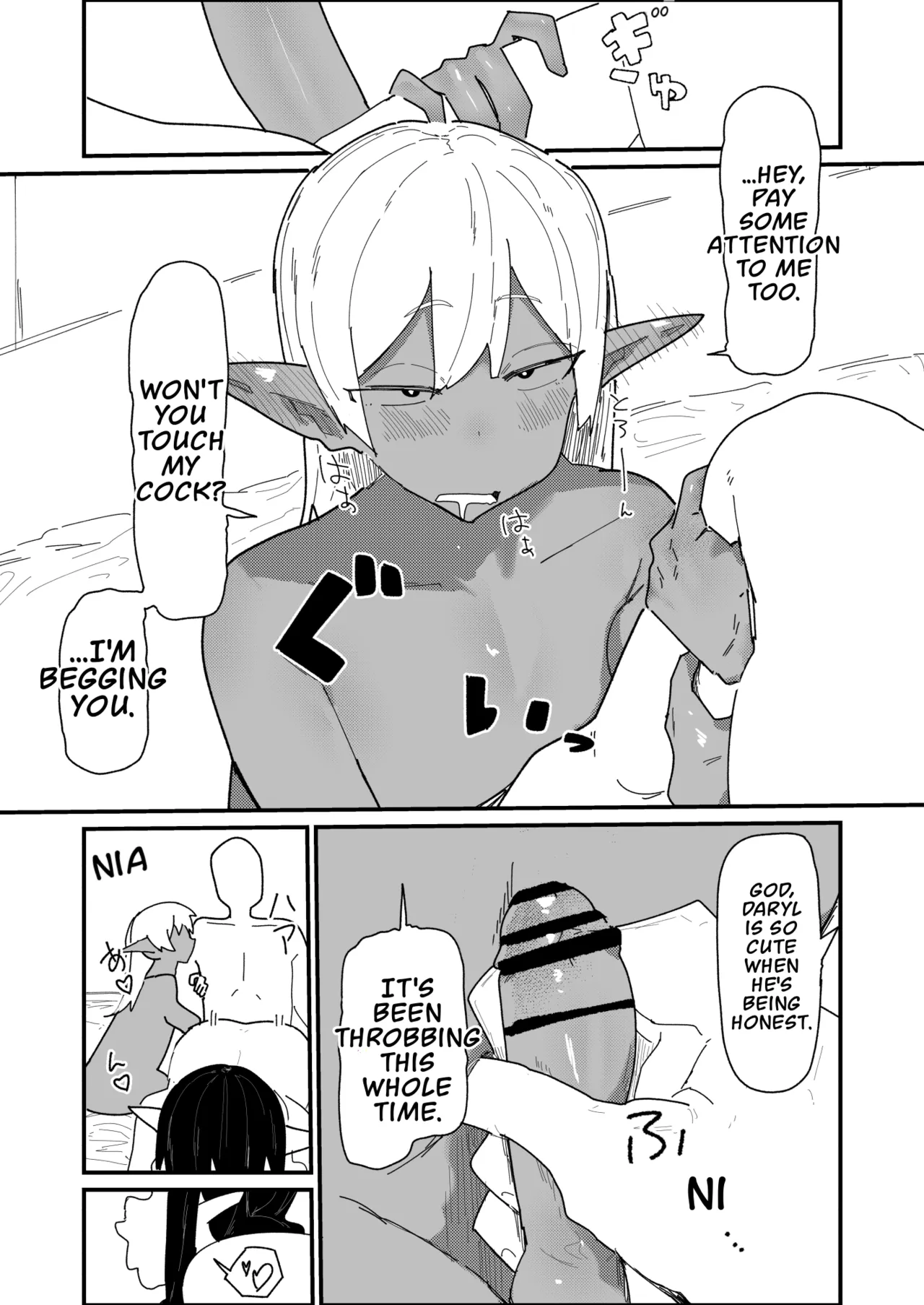 Tensei Shitara Dosukebe Osu Elf ga Erosugite Homo ni Naru Hanashi – Chapter 1 – page 41