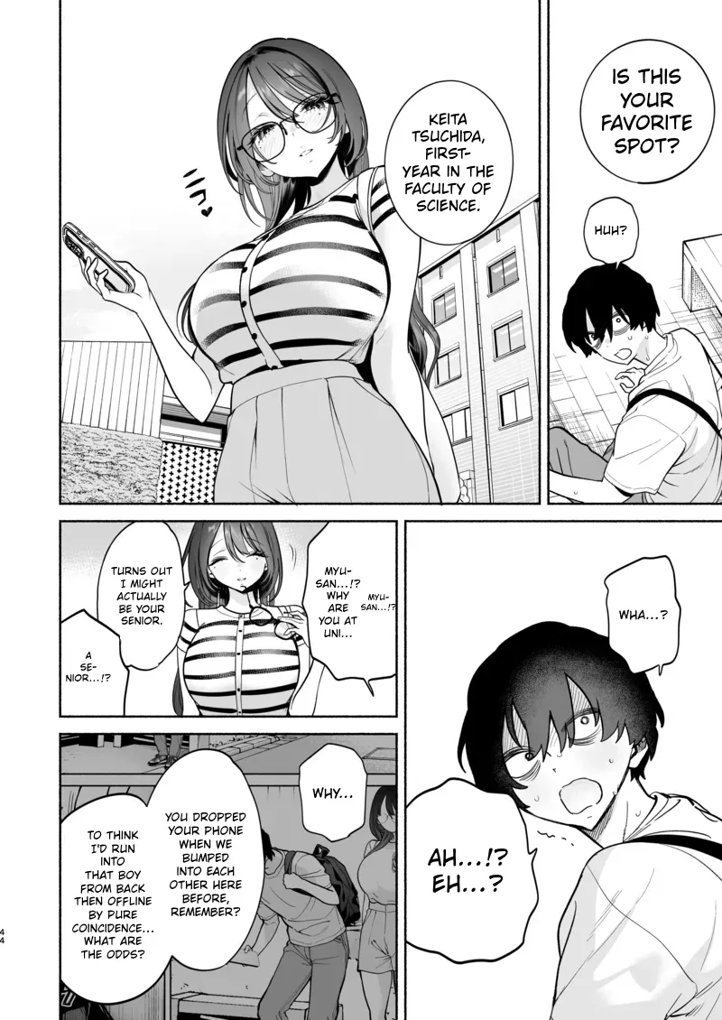 Nagachichi Uraaka Joshi Senpai ni Taberareru – Getting Devoured by a Busty NSFW Alt-Account Senpai Girl – Chapter 1 – page 43