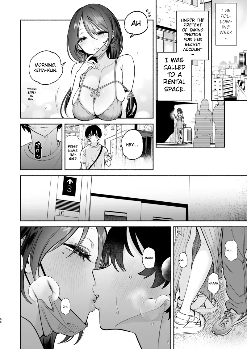 Nagachichi Uraaka Joshi Senpai ni Taberareru – Getting Devoured by a Busty NSFW Alt-Account Senpai Girl – Chapter 1 – page 45