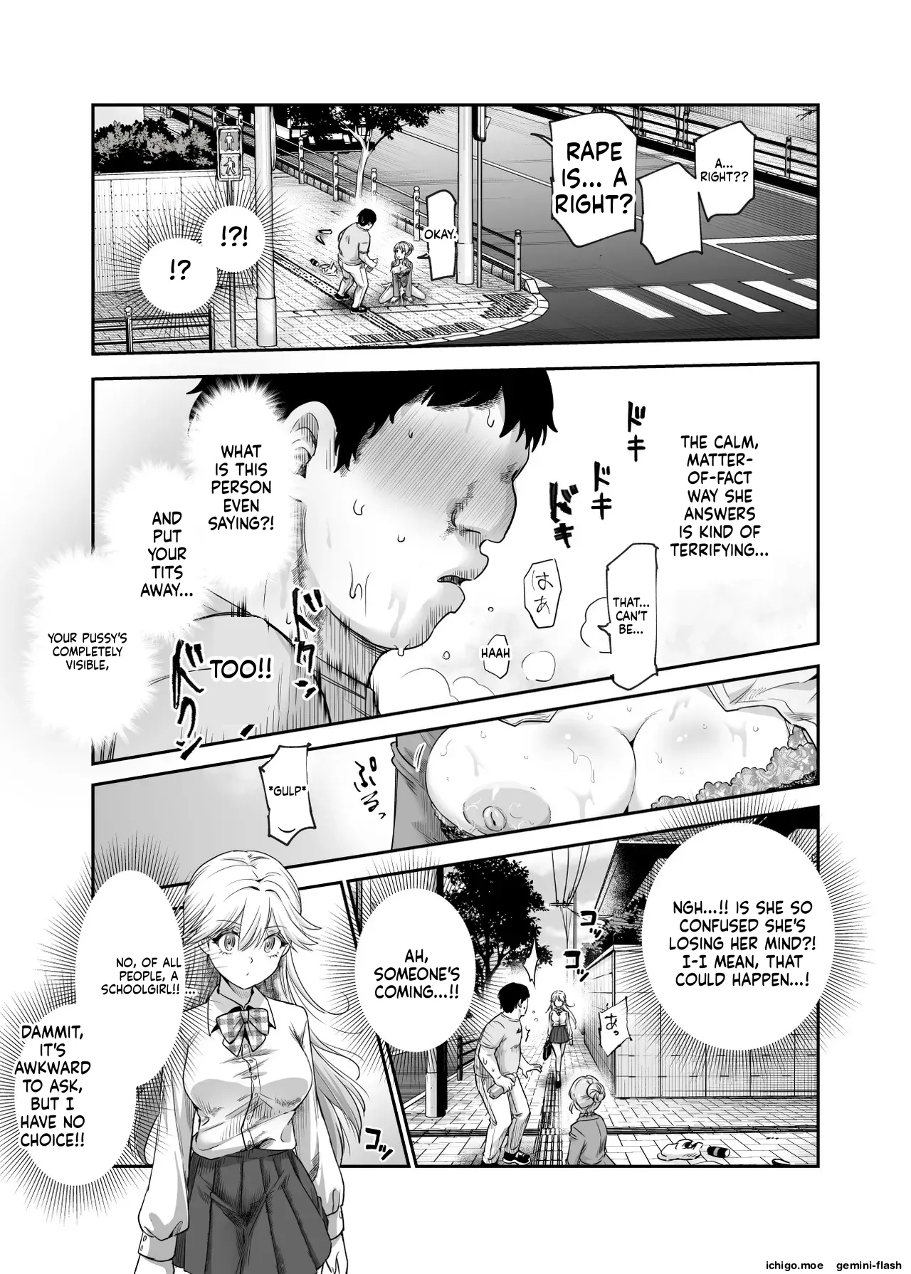 EX: A town where non-consensual sex is recognized as a man’s right. In all cases, the man’s sexual desires will take precedence. — preview page 10