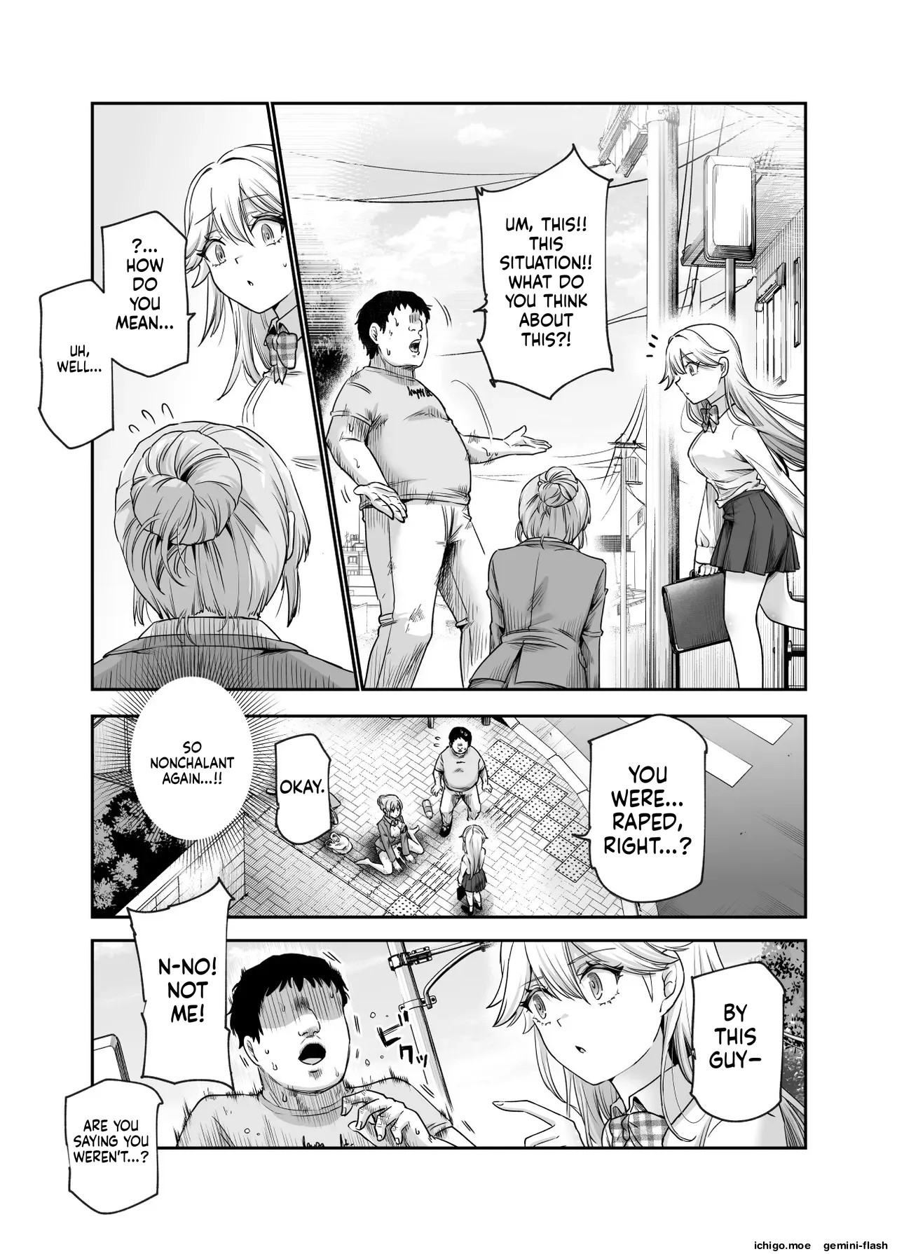 EX: A town where non-consensual sex is recognized as a man’s right. In all cases, the man’s sexual desires will take precedence. — preview page 11