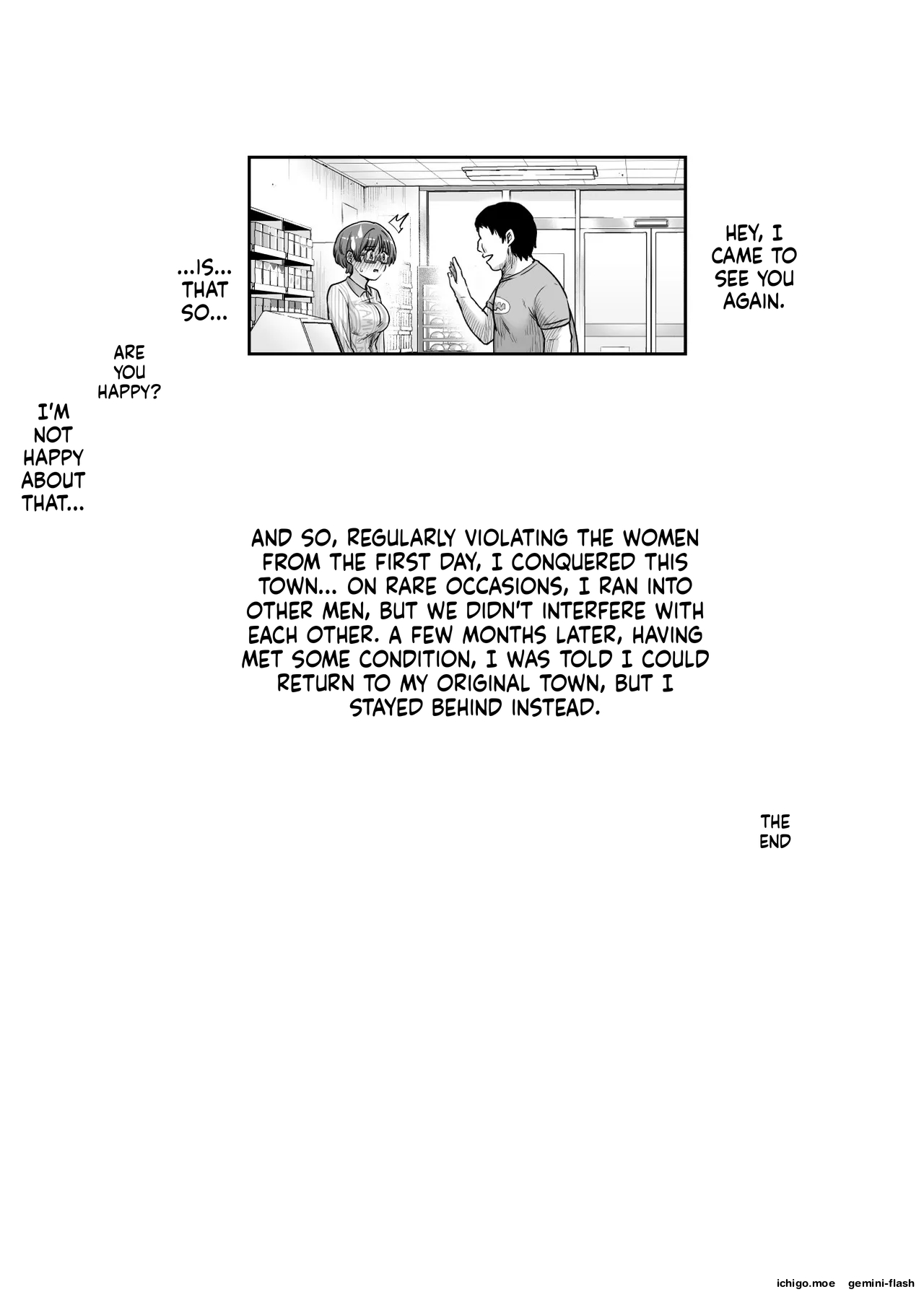 EX: A town where non-consensual sex is recognized as a man’s right. In all cases, the man’s sexual desires will take precedence. – Chapter 1 – page 62
