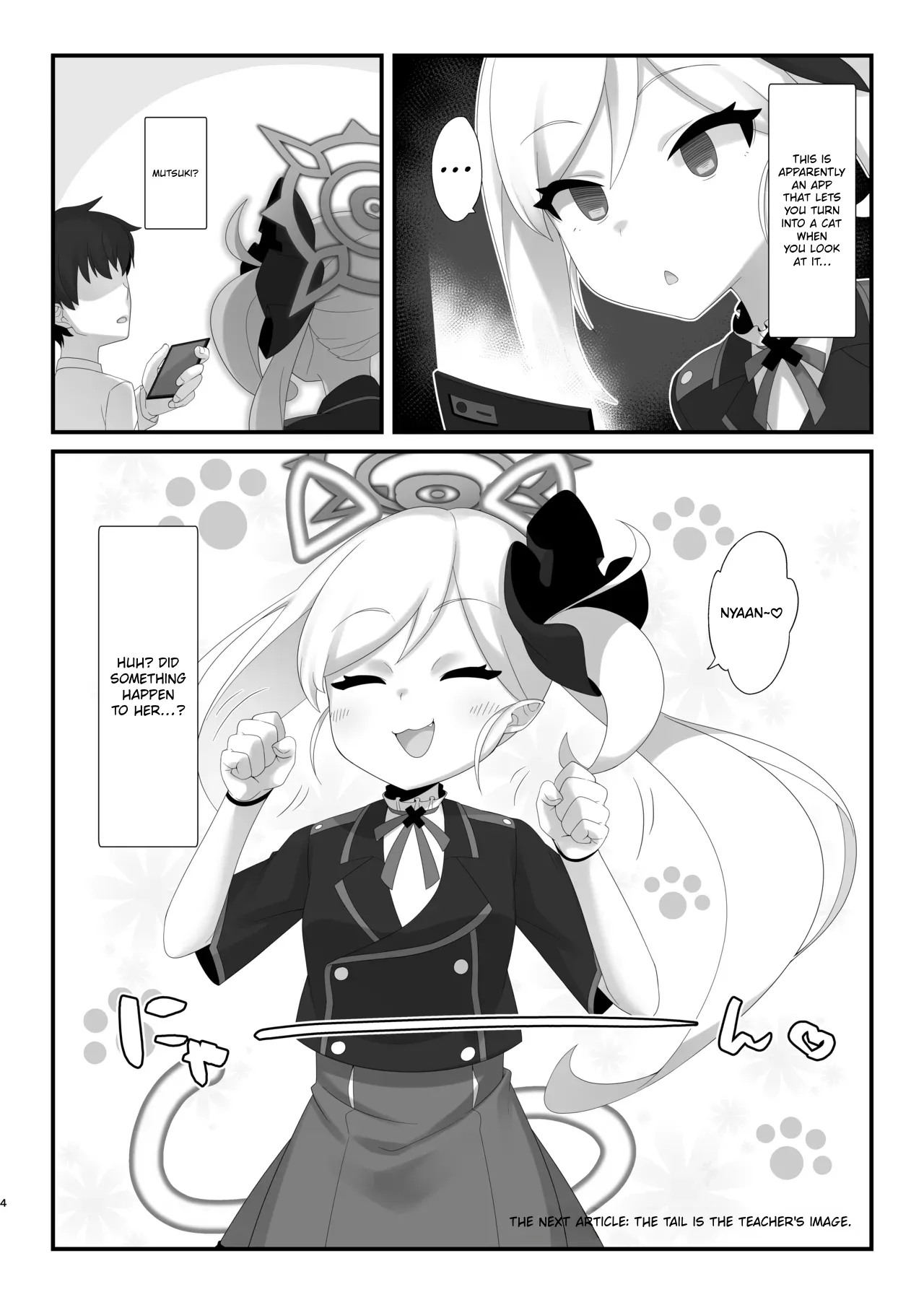 Saimin Neko Mutsuki-chan ni Nyannyan sarete mo Makenai!! | Even if hypnotized catgirl Mutsuki-chan says nyan-nyan to me, I won’t give in!! — preview page 3