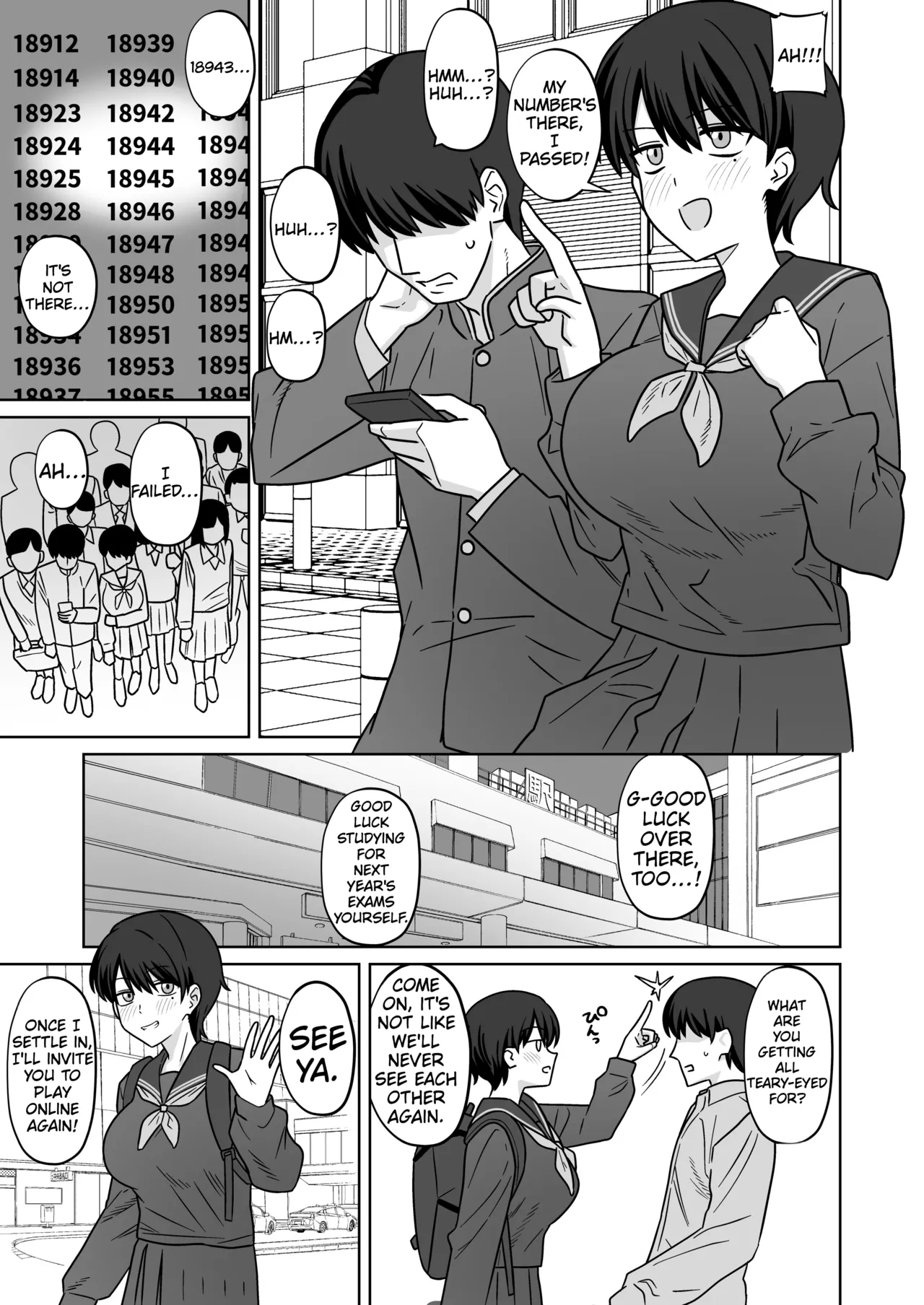 Jibun Dake Daigaku Ochite Rounin Shi Teru Ma Ni Daisukina Osananajimi Ga Yarichin Ni Pako Rare Chatteru Yatsu — preview page 1