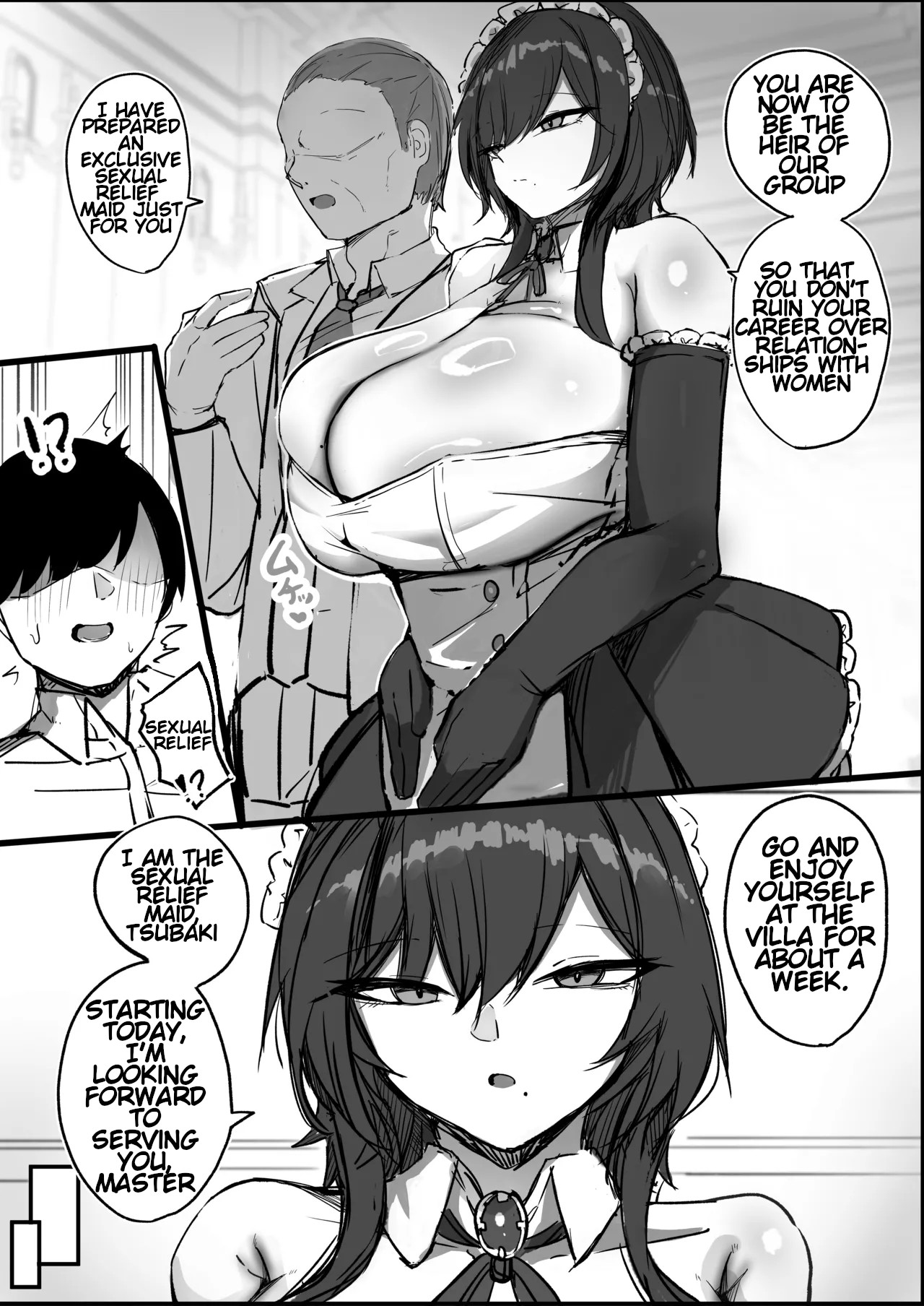 L-Cup no Wolf Cut Muhyoujyou Seishori Maid Tsubaki-san | L-Cup Wolf Cut Expressionless Sexual Relief Maid, Tsubaki-san — preview page 3