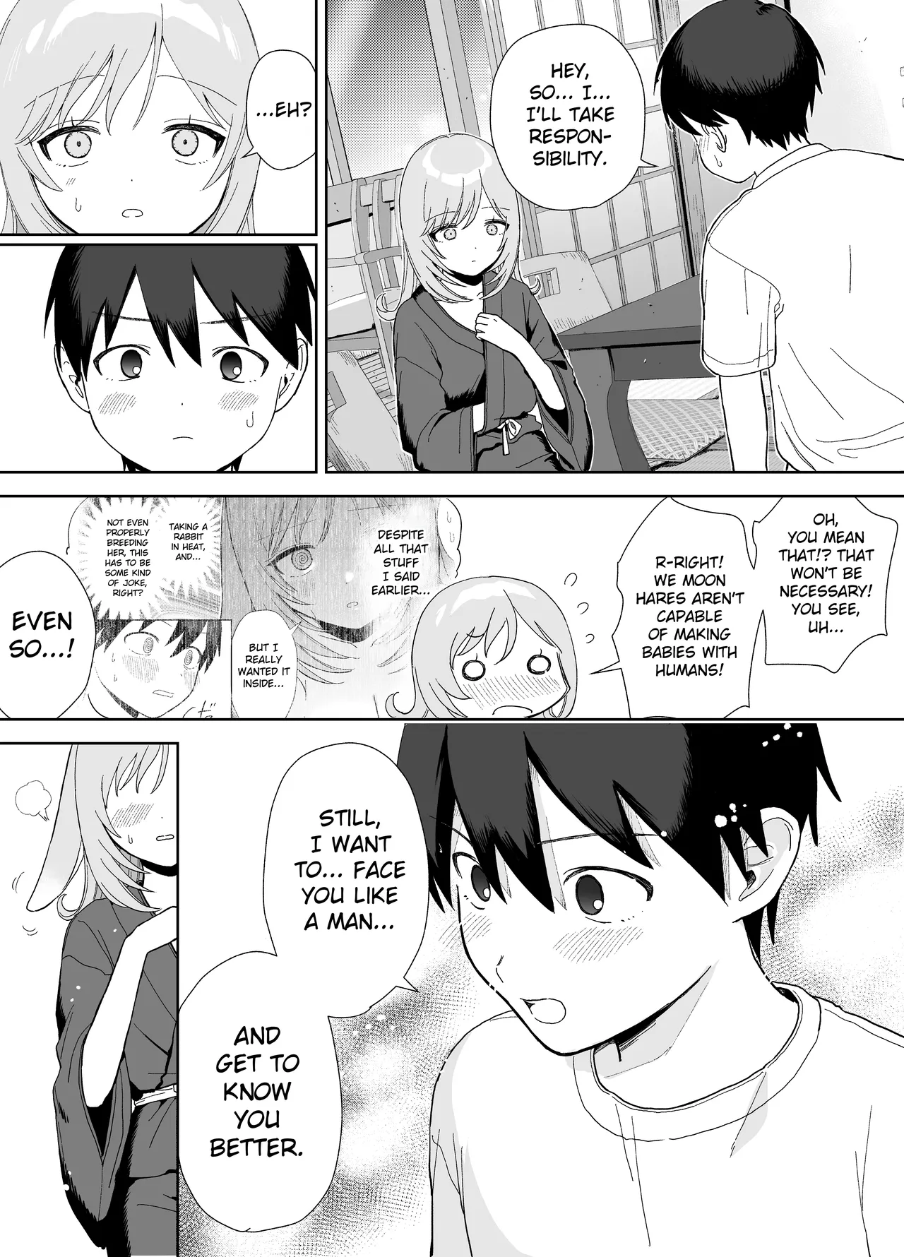 Hatsujou Usagi wa Mangetsu no Yoru ni Koubi suru | A Rabbit In Heat Breeds Under The Full Moon – Chapter 1 – page 56