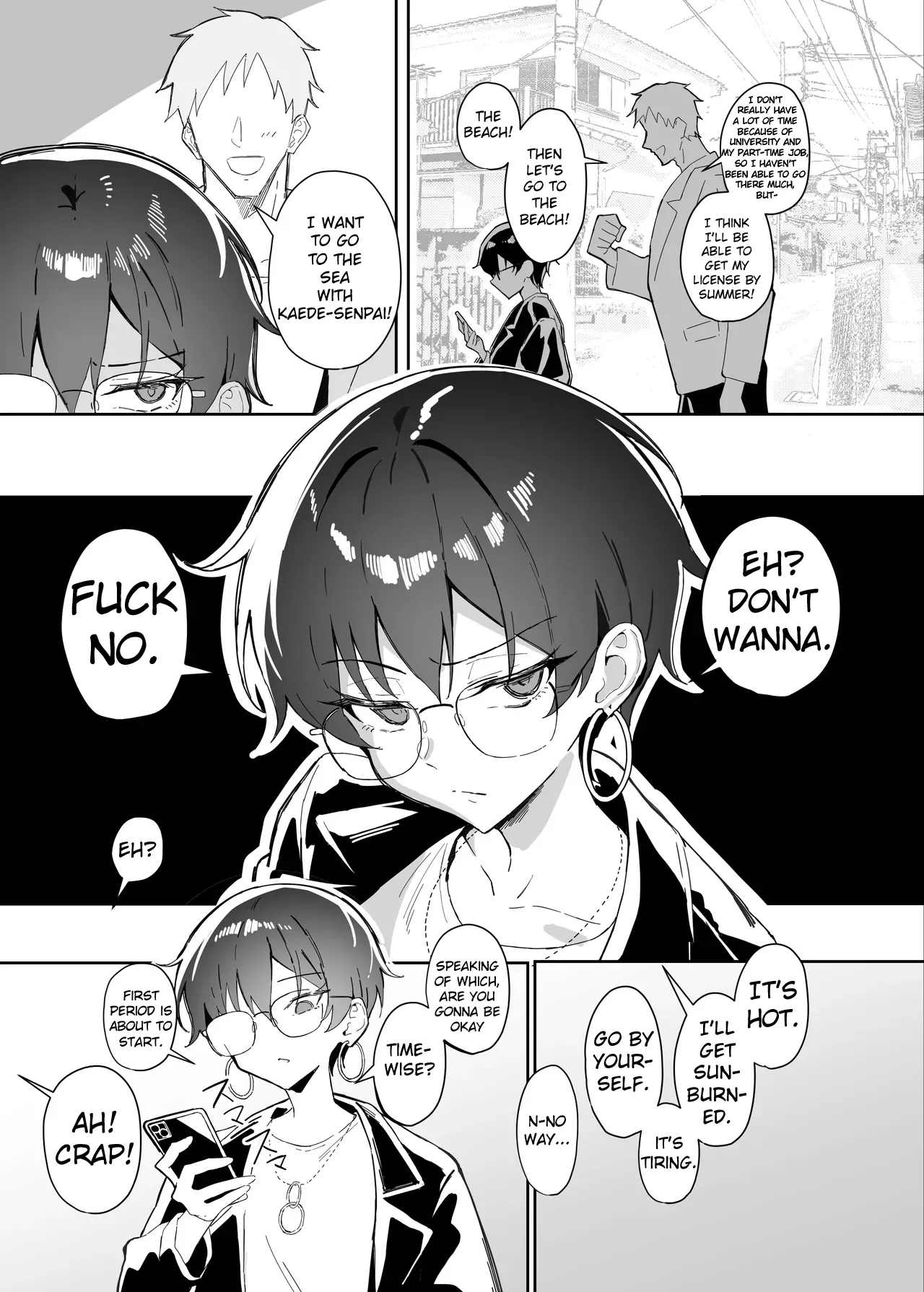 Buaisou na Kakure Kyonyuu Boyish Kanojo to Taikutsu na Date 2 | A Boring Date With My Blunt, Boyish Babe And Her Hidden Assets Part 2 — preview page 6