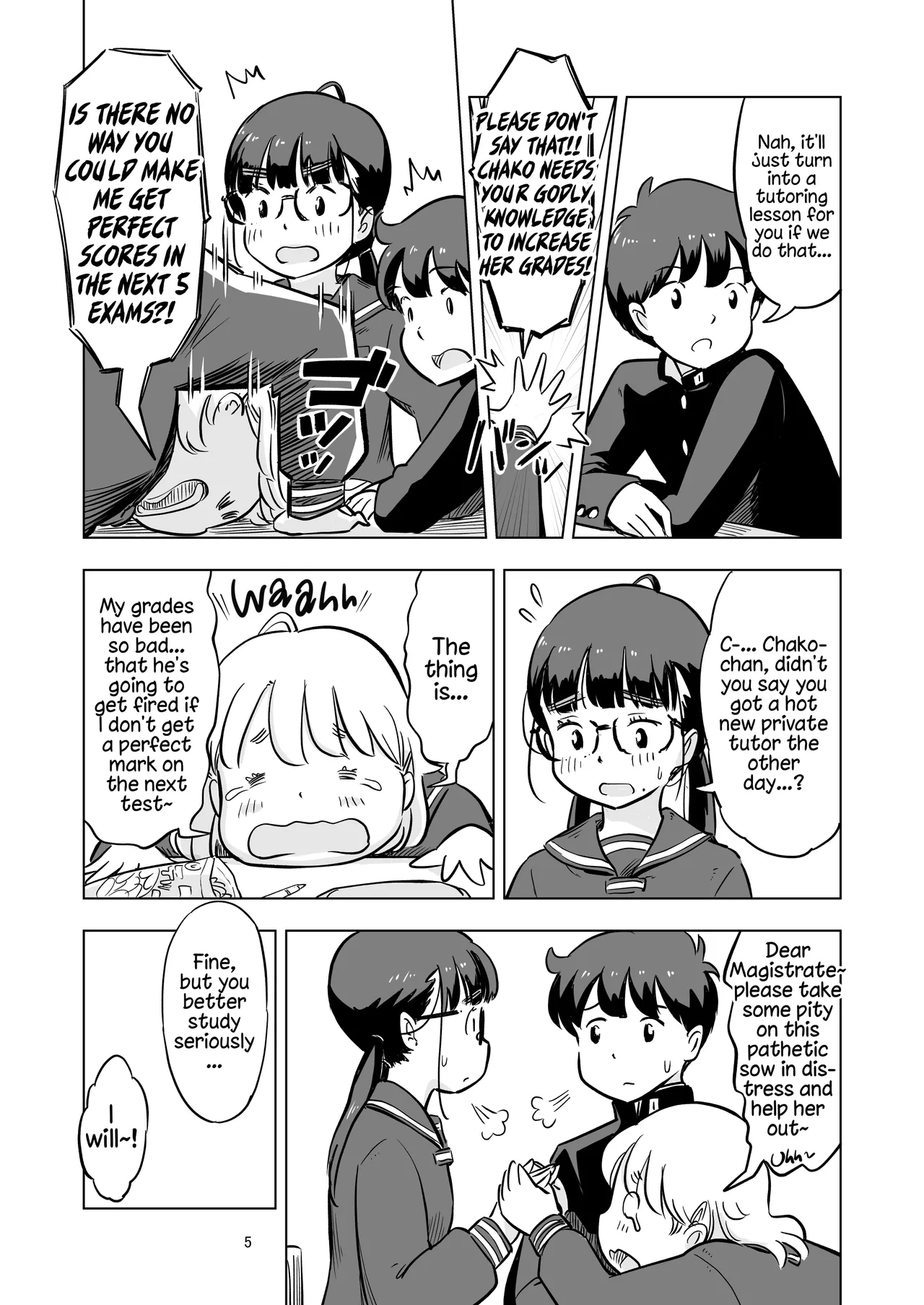 Benkyoukai no Hazudatta no ni… — preview page 5