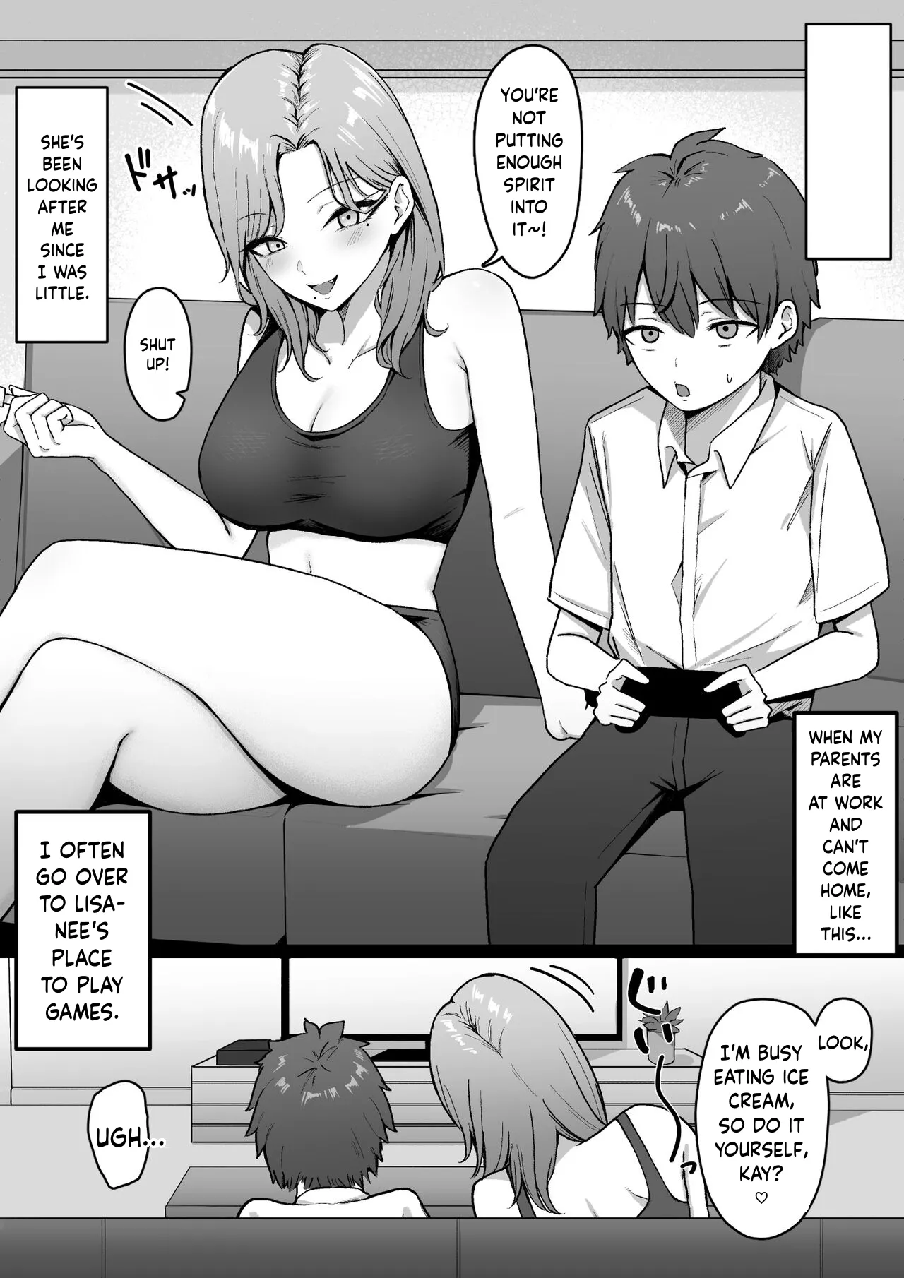 Kinjo no Gal Nee-chan ni Oshioki sareru! | Punished By The Gal Big Sis In My Neighborhood! — preview page 4