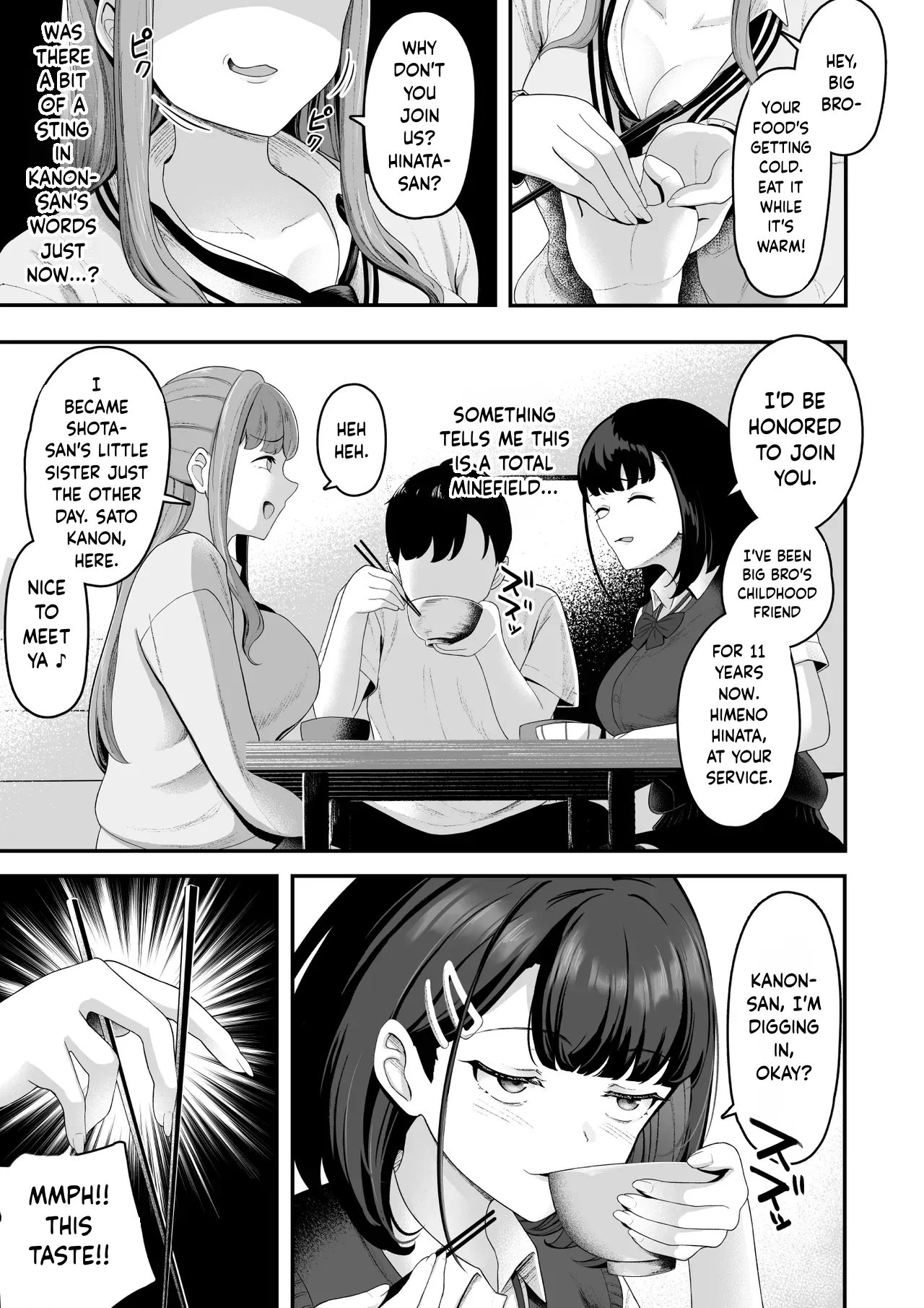 “A harem at home!? A sadistic stepsister and masochistic childhood friend!” | “Ouchi Harem!? S-kki no Gimai to M-kki no Osananajimi!” — preview page 6