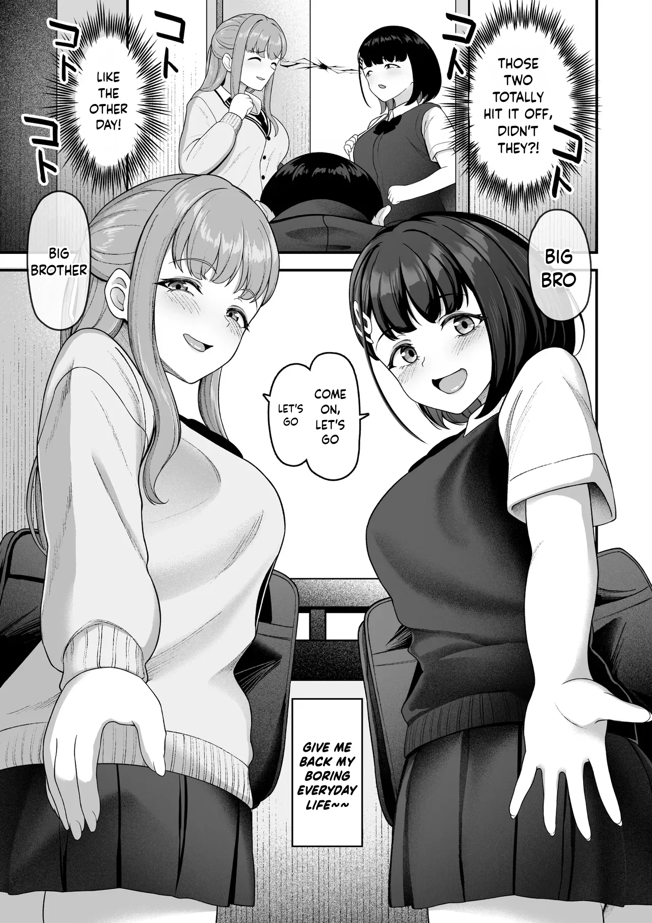 “A harem at home!? A sadistic stepsister and masochistic childhood friend!” | “Ouchi Harem!? S-kki no Gimai to M-kki no Osananajimi!” – Chapter 1 – page 58