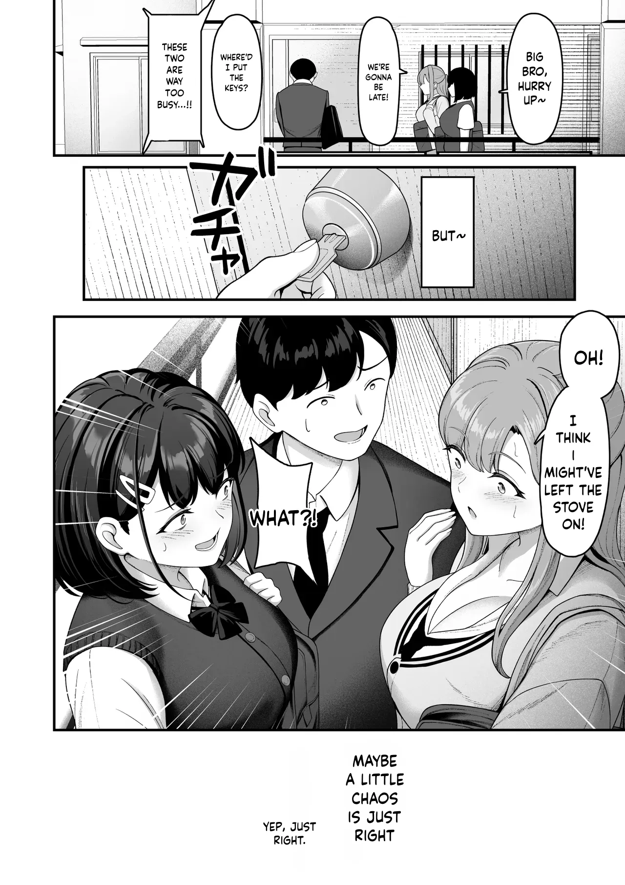 “A harem at home!? A sadistic stepsister and masochistic childhood friend!” | “Ouchi Harem!? S-kki no Gimai to M-kki no Osananajimi!” – Chapter 1 – page 59