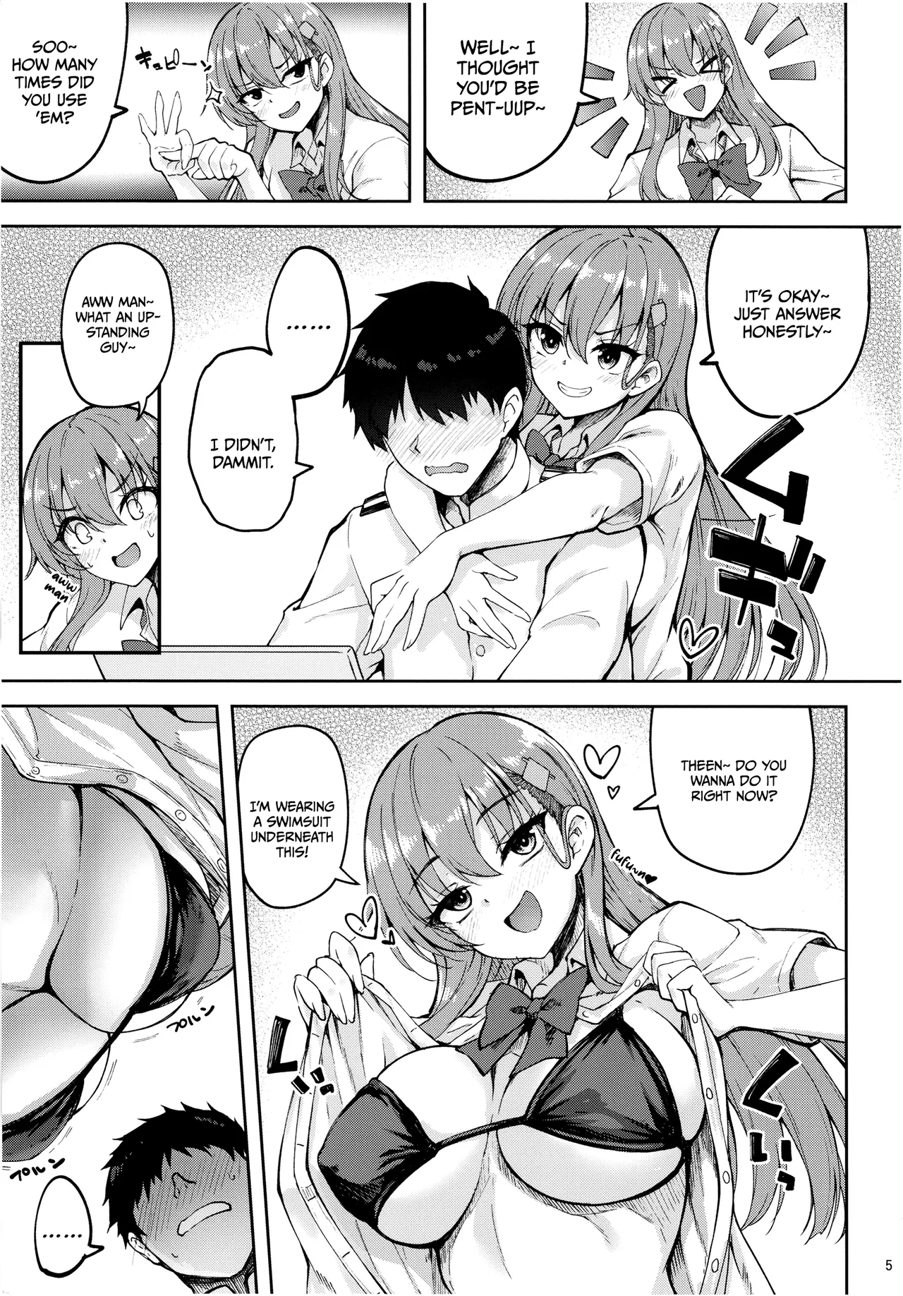 Suzuya to Teitoku no Seihantai na Natsuyasumi | Suzuya And The Admiral’s Opposite Summer Vacation — preview page 4