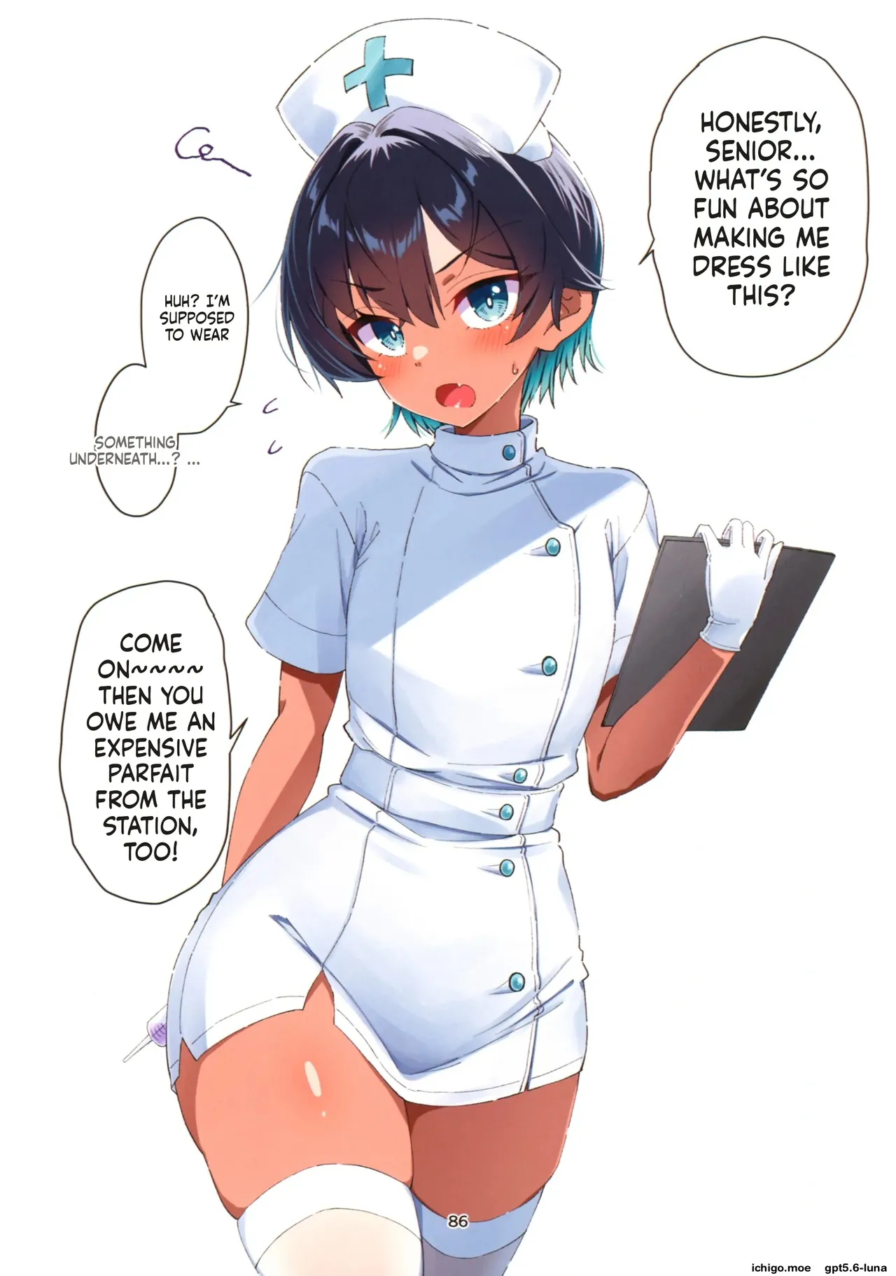 Mizugi Igai dato Kiyase suru Kouhai-chan o Haramasetchatta Hanashi – Chapter 1 – page 87