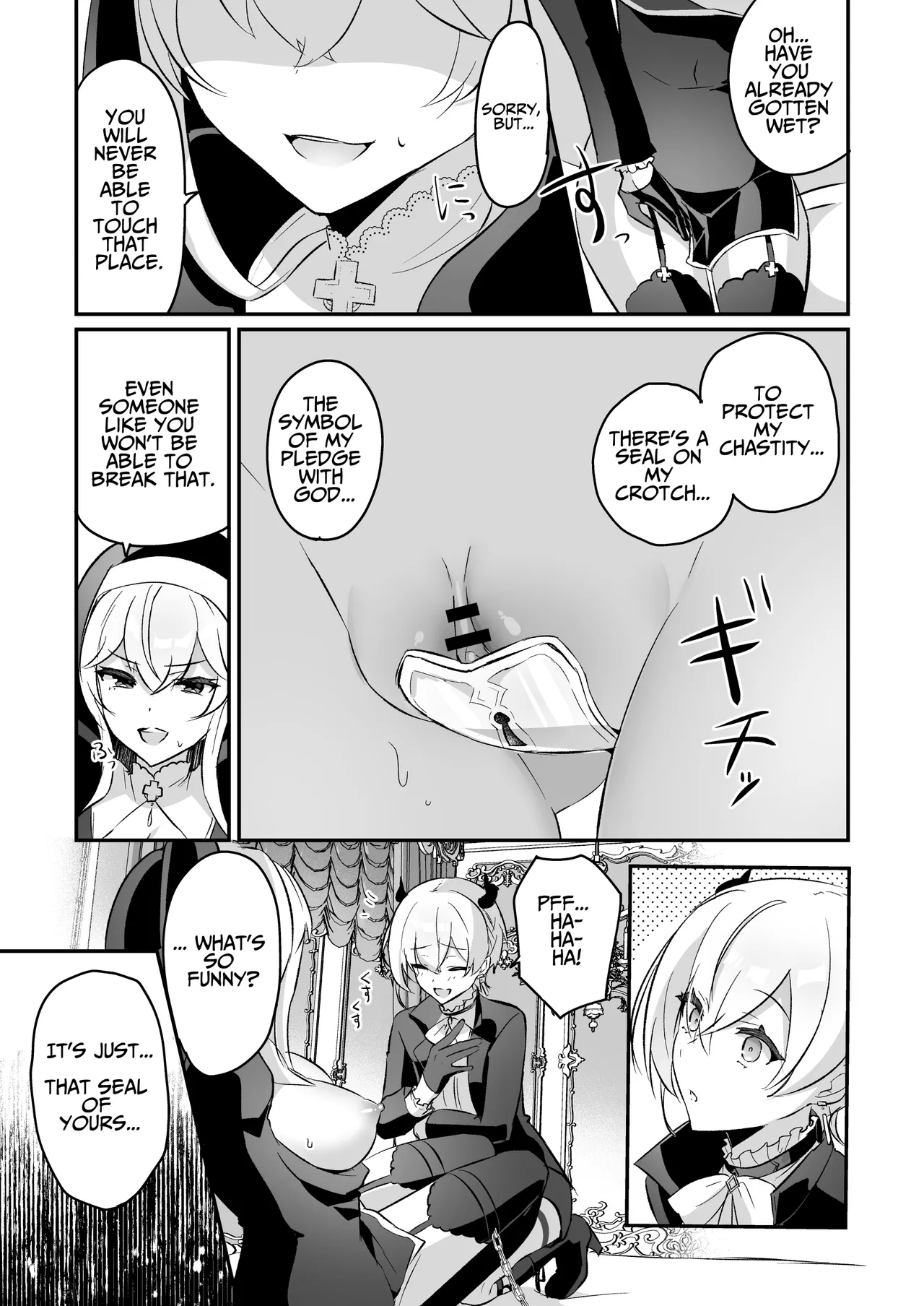 Inma Danshi to Kankin Ecchi – Saiin Kuriseme de Seijo Kairaku Ochi | Captive Sex with an Incubus ~holy woman corruption by lust inducing clitoral teasing~ — preview page 17