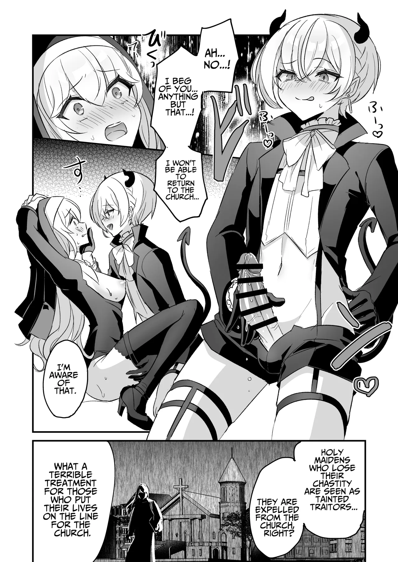 Inma Danshi to Kankin Ecchi – Saiin Kuriseme de Seijo Kairaku Ochi | Captive Sex with an Incubus ~holy woman corruption by lust inducing clitoral teasing~ – Chapter 1 – page 34