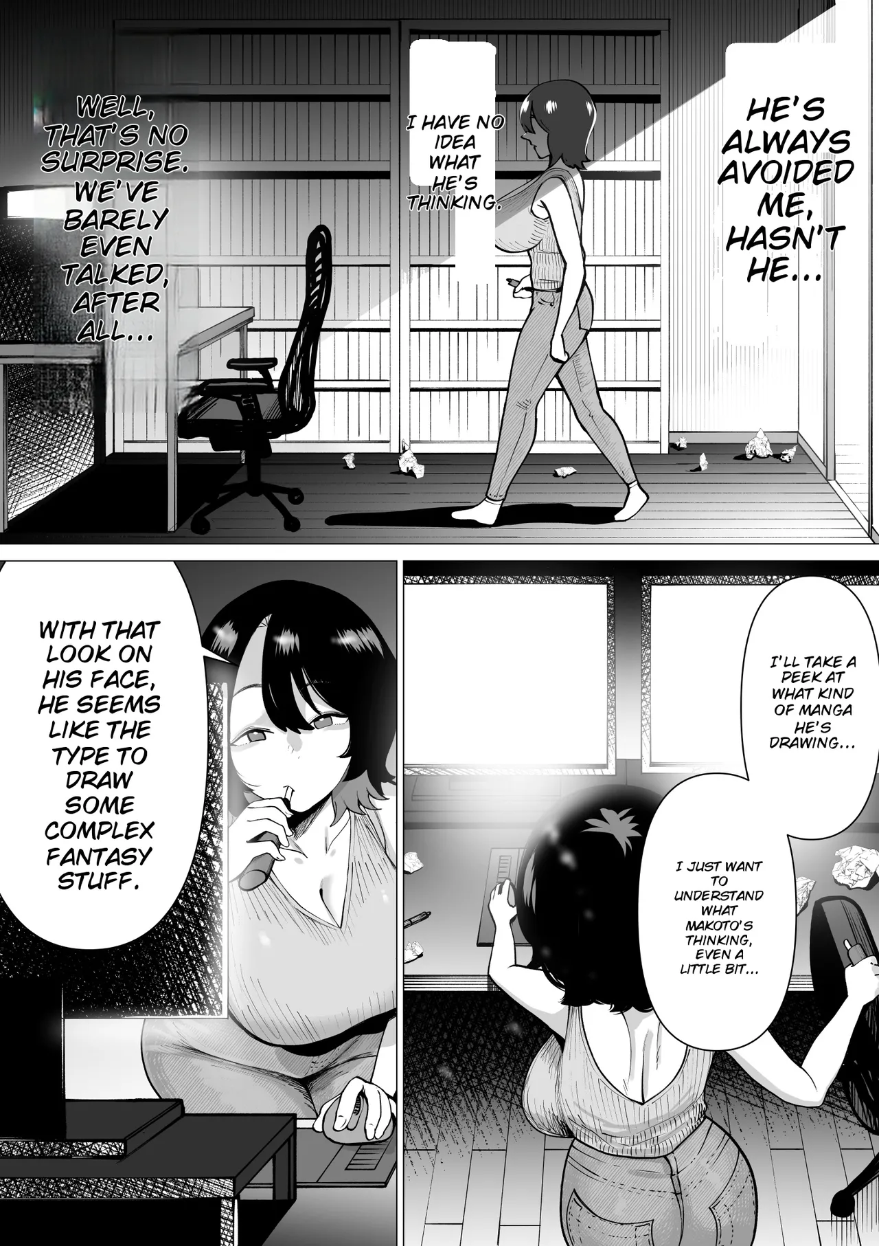 Hikikomori de Ero Manga Kaiteru Doutei Oikko to Oba-san ga Icha Love SEX suru Hanashi — preview page 12