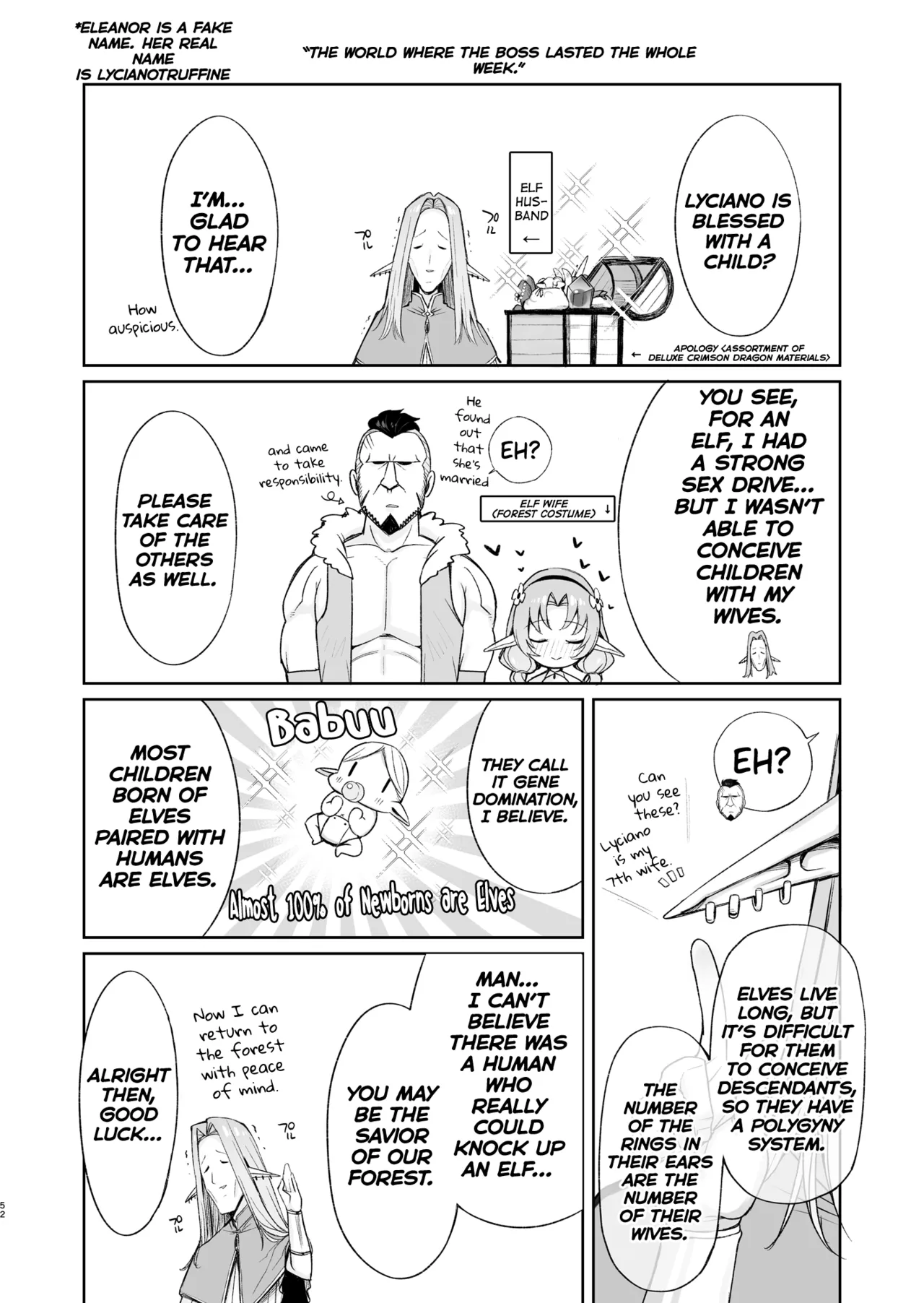 Dosukebe Bakunyuu Elf Mahoutsukai 108-sai to Namahame Koubi Suru Hanashi. – Chapter 1 – page 52