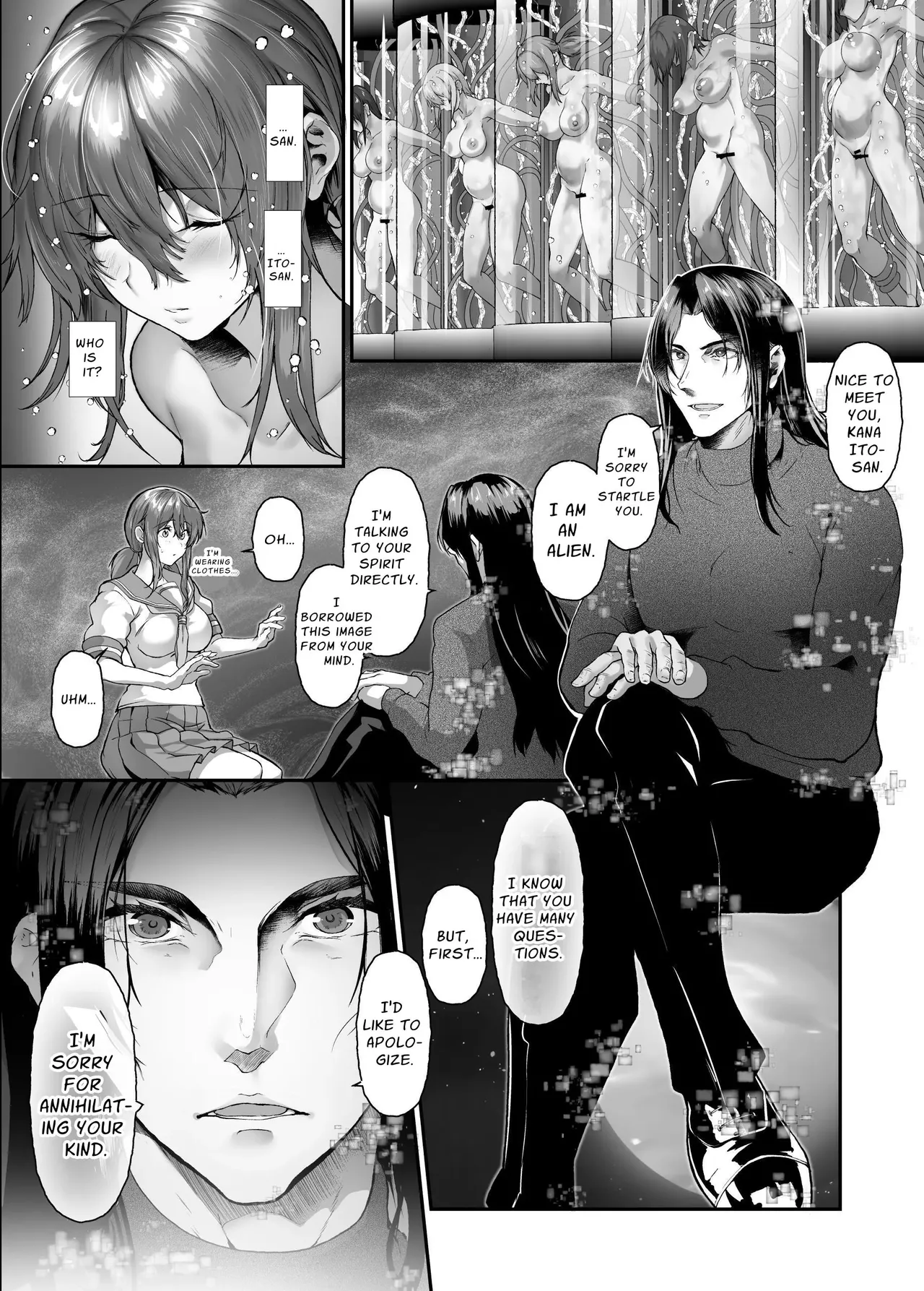 Zetsumetsu Hogo Keikaku Re ~Uchuujin ni Sarawareta Watashitachi wa Ningen Bokujou de Kawarete Haramaserareru~ | Extinction Prevention Plan – Chapter 1 – page 38