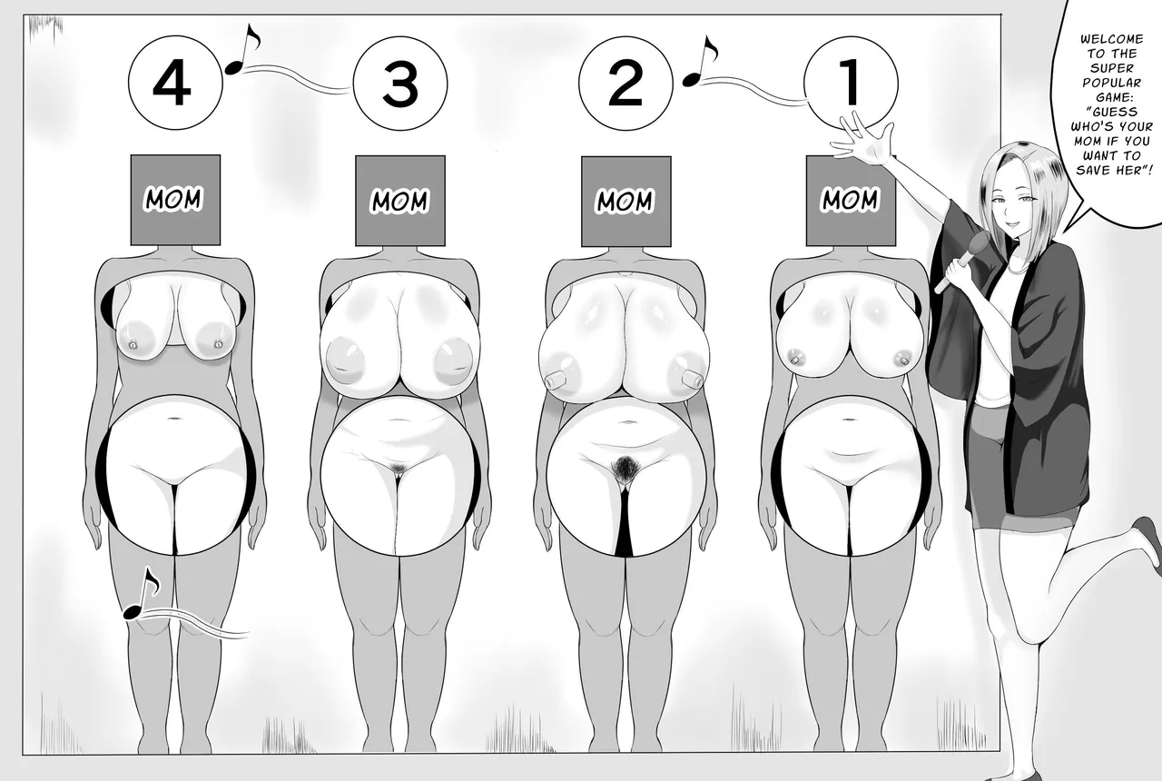 Kyonyuu Kyojiri Mama o Tasuketa Kereba Mama no Hadaka Atete Mite | If You Want to Save your Busty Big Ass Mom, Try Guessing her Naked — preview page 4