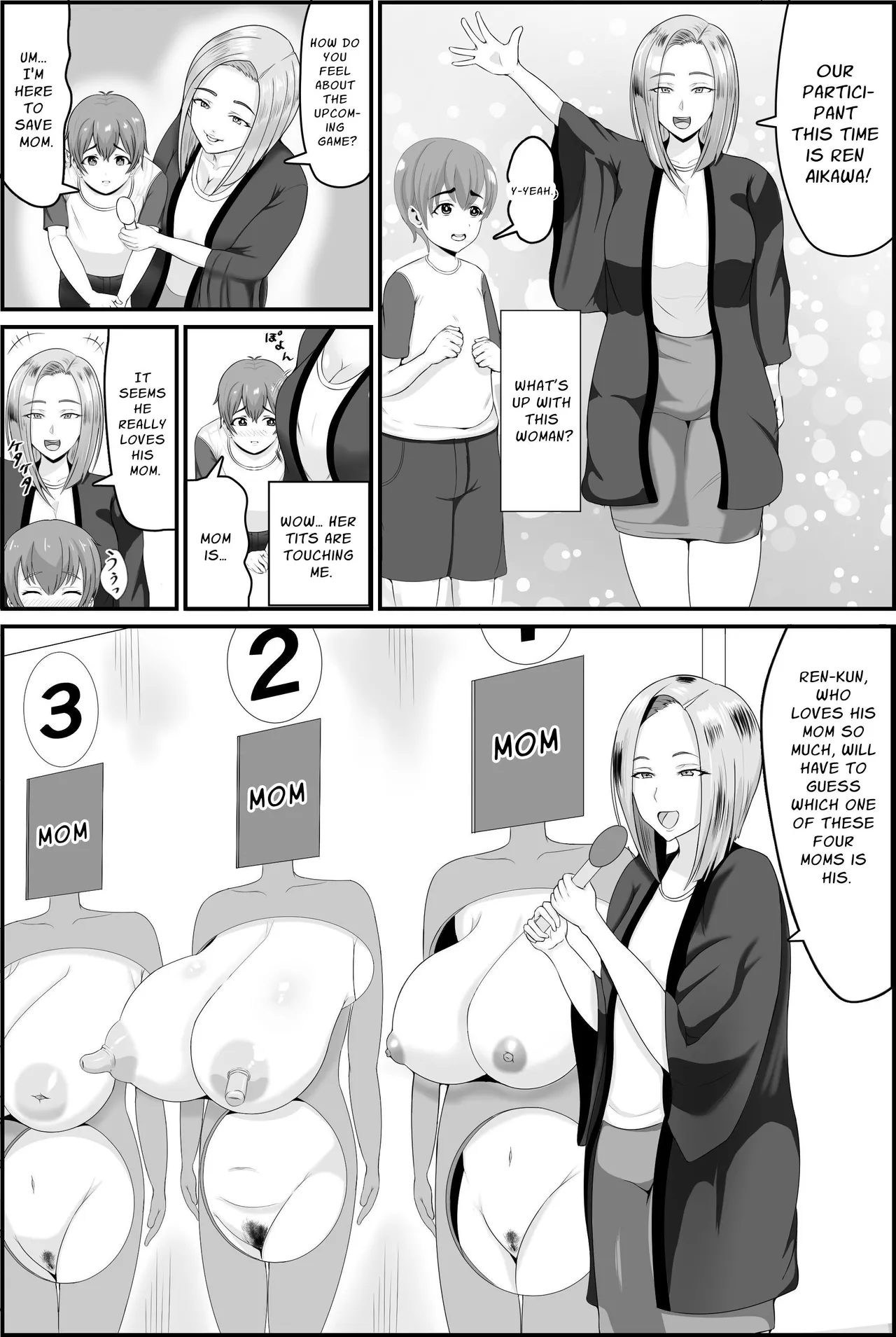 Kyonyuu Kyojiri Mama o Tasuketa Kereba Mama no Hadaka Atete Mite | If You Want to Save your Busty Big Ass Mom, Try Guessing her Naked — preview page 7