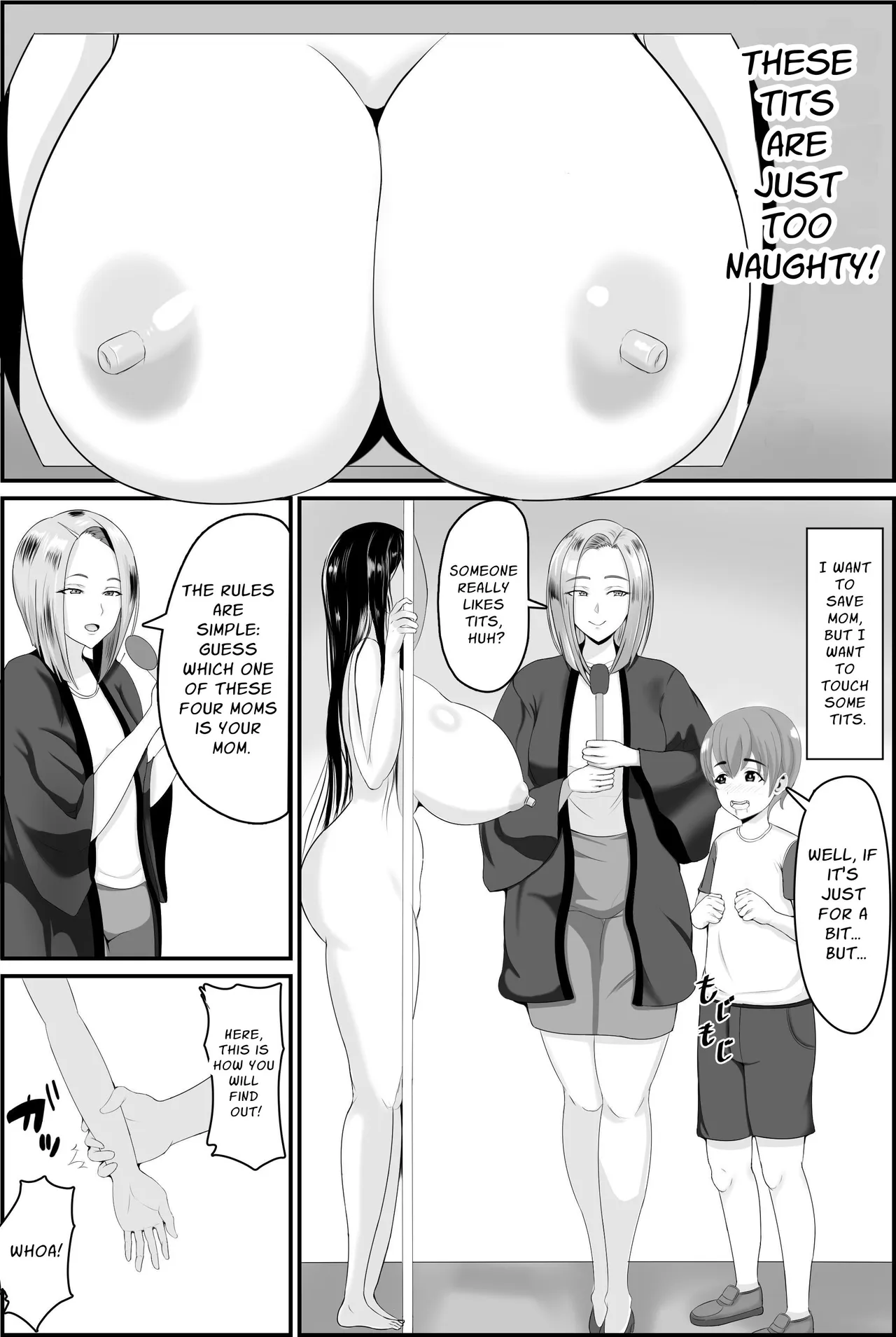 Kyonyuu Kyojiri Mama o Tasuketa Kereba Mama no Hadaka Atete Mite | If You Want to Save your Busty Big Ass Mom, Try Guessing her Naked — preview page 9
